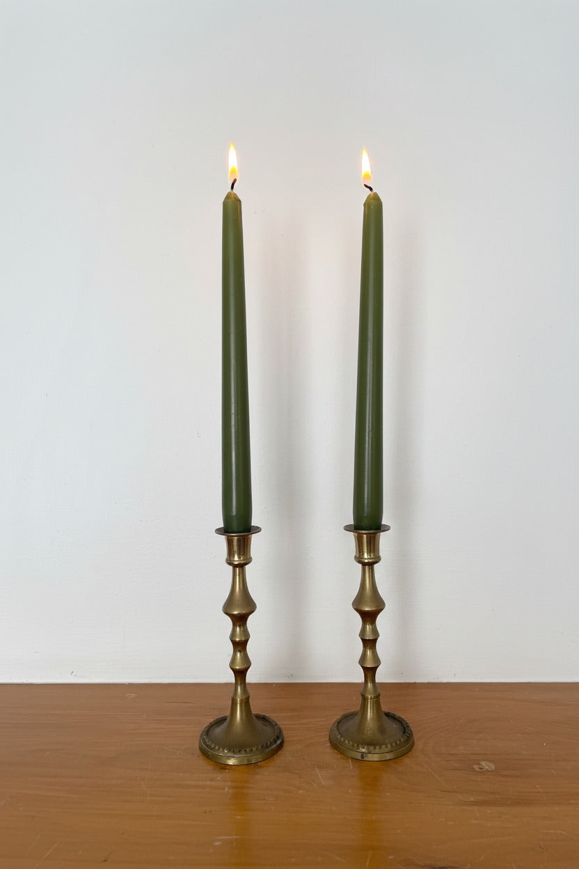 Brass Candle Holder Pair
