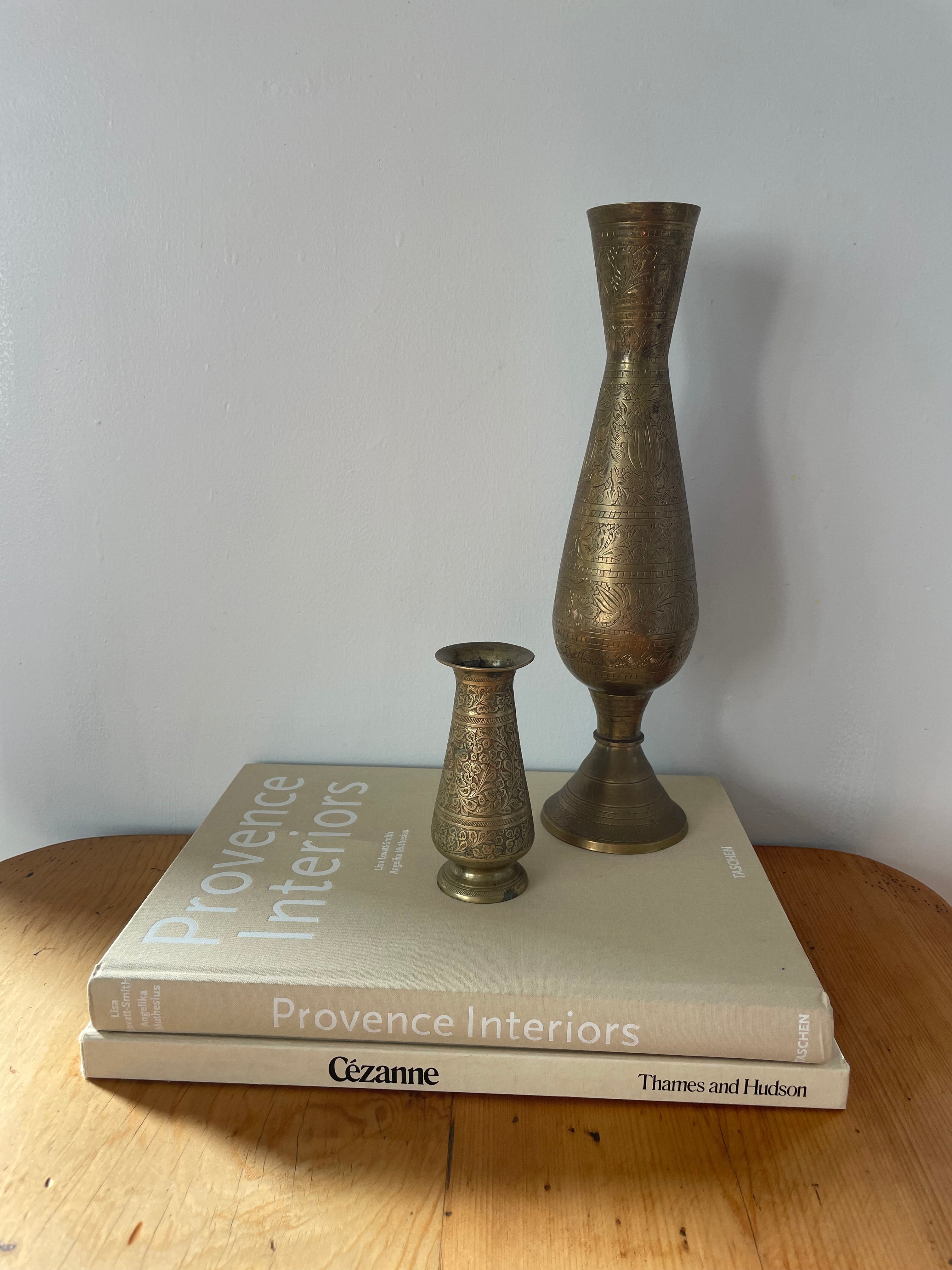 Pair Of Vintage Brass Vessels