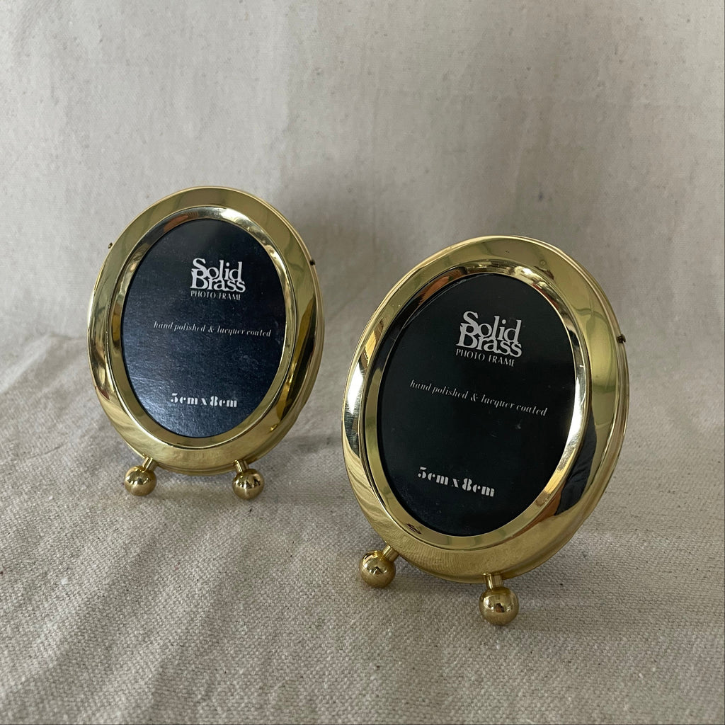 Brass Mini Oval Frame