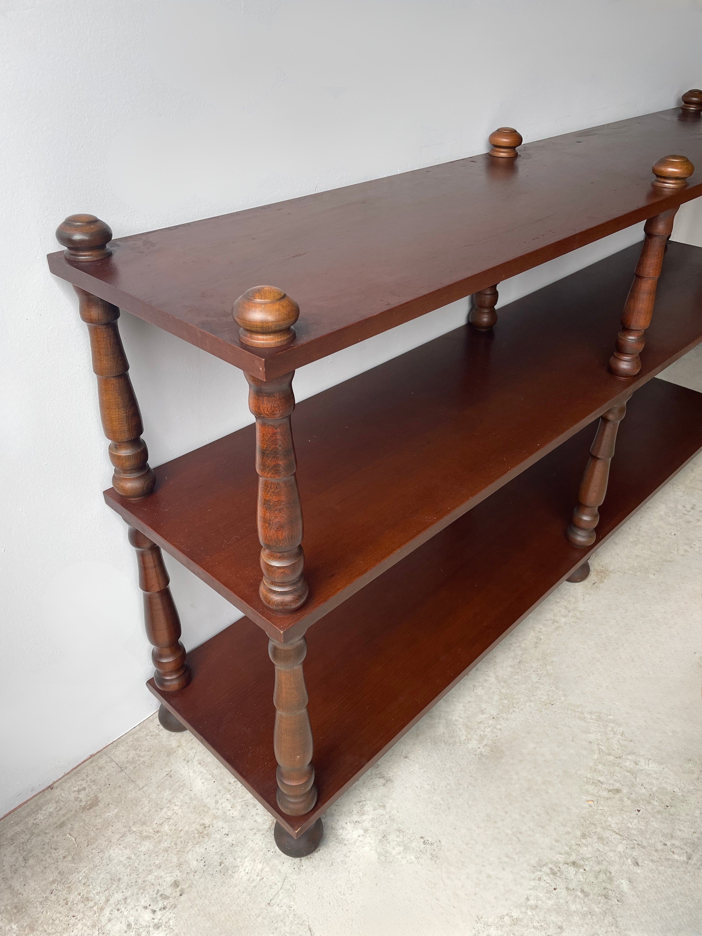 Mid Century Bobble Spindle Shelf