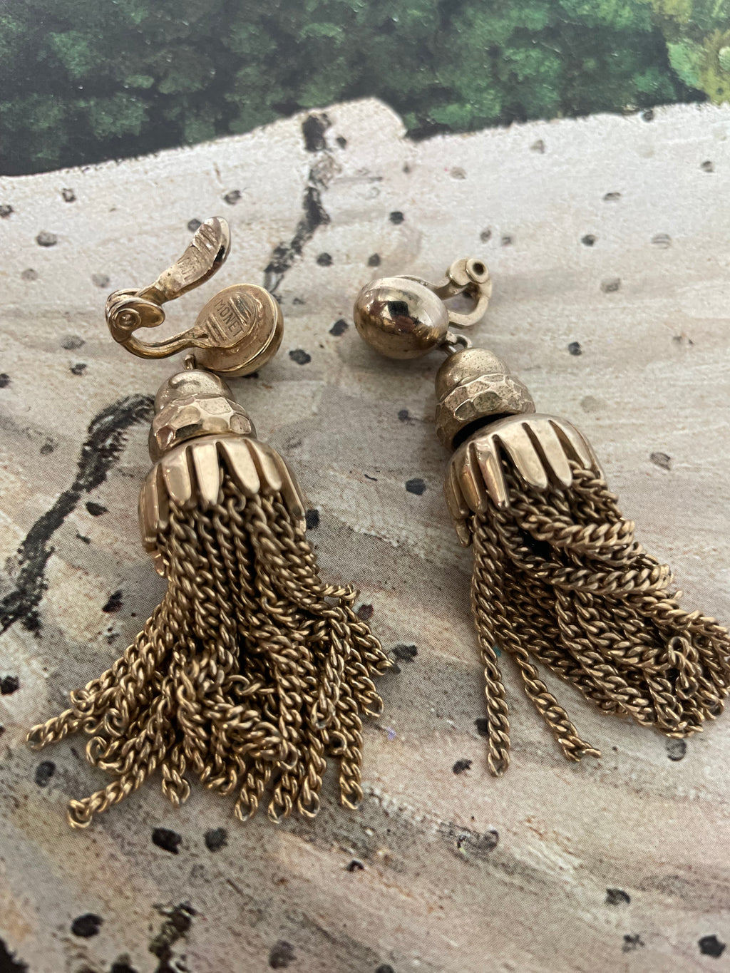 1970s Monet Tassle Earrings