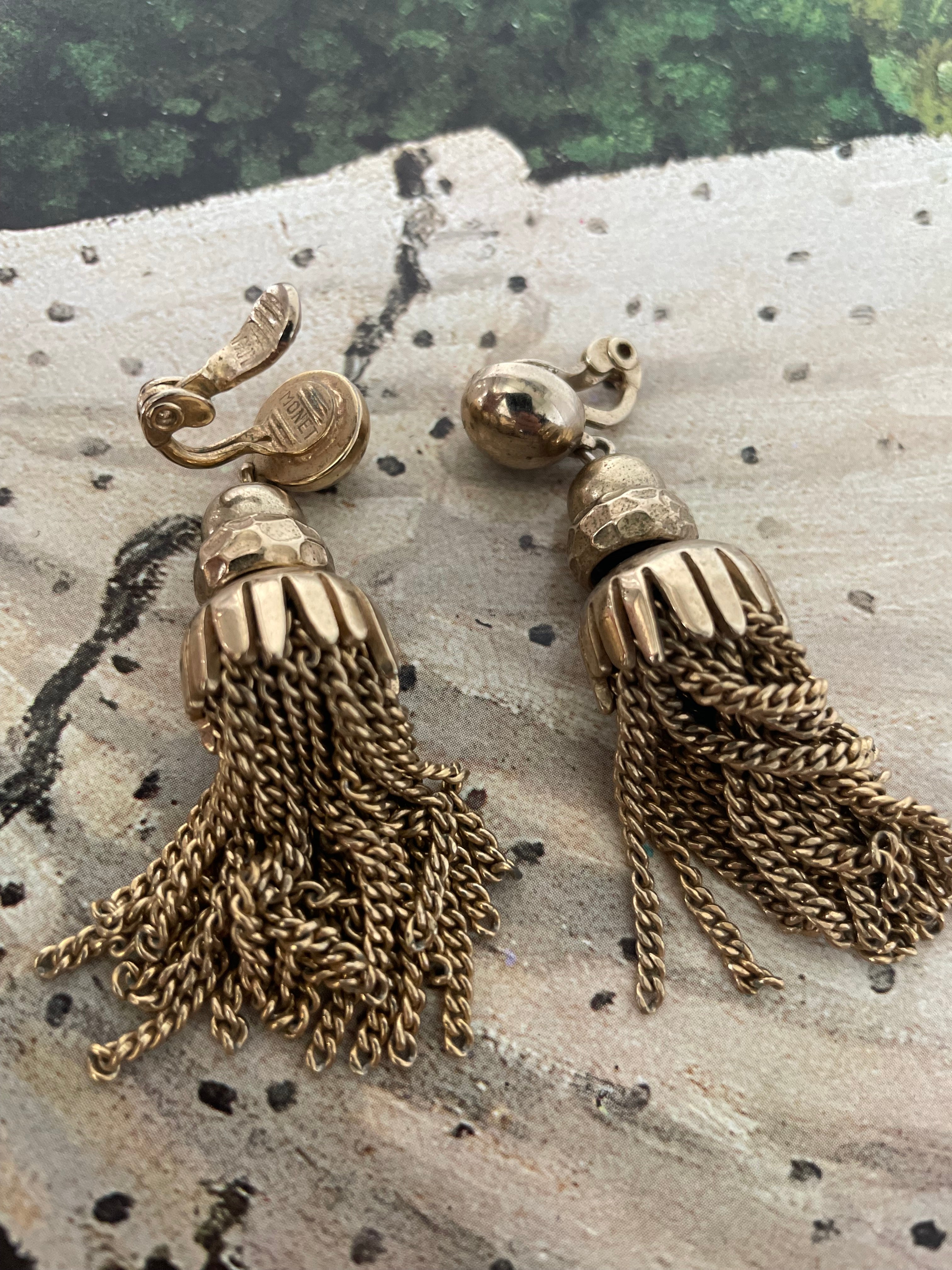 1970s Monet Tassle Earrings