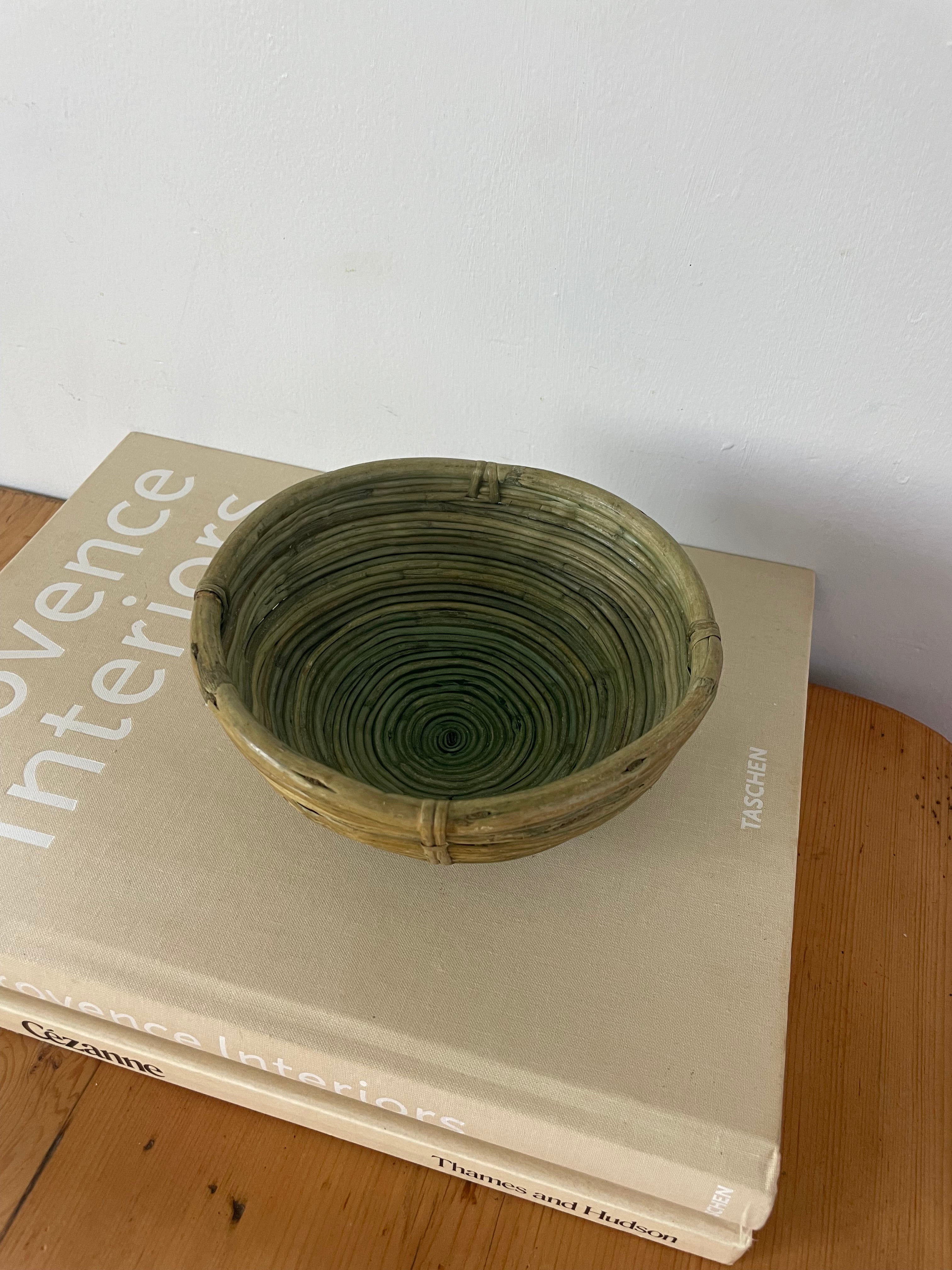 Green Reed Woven Basket