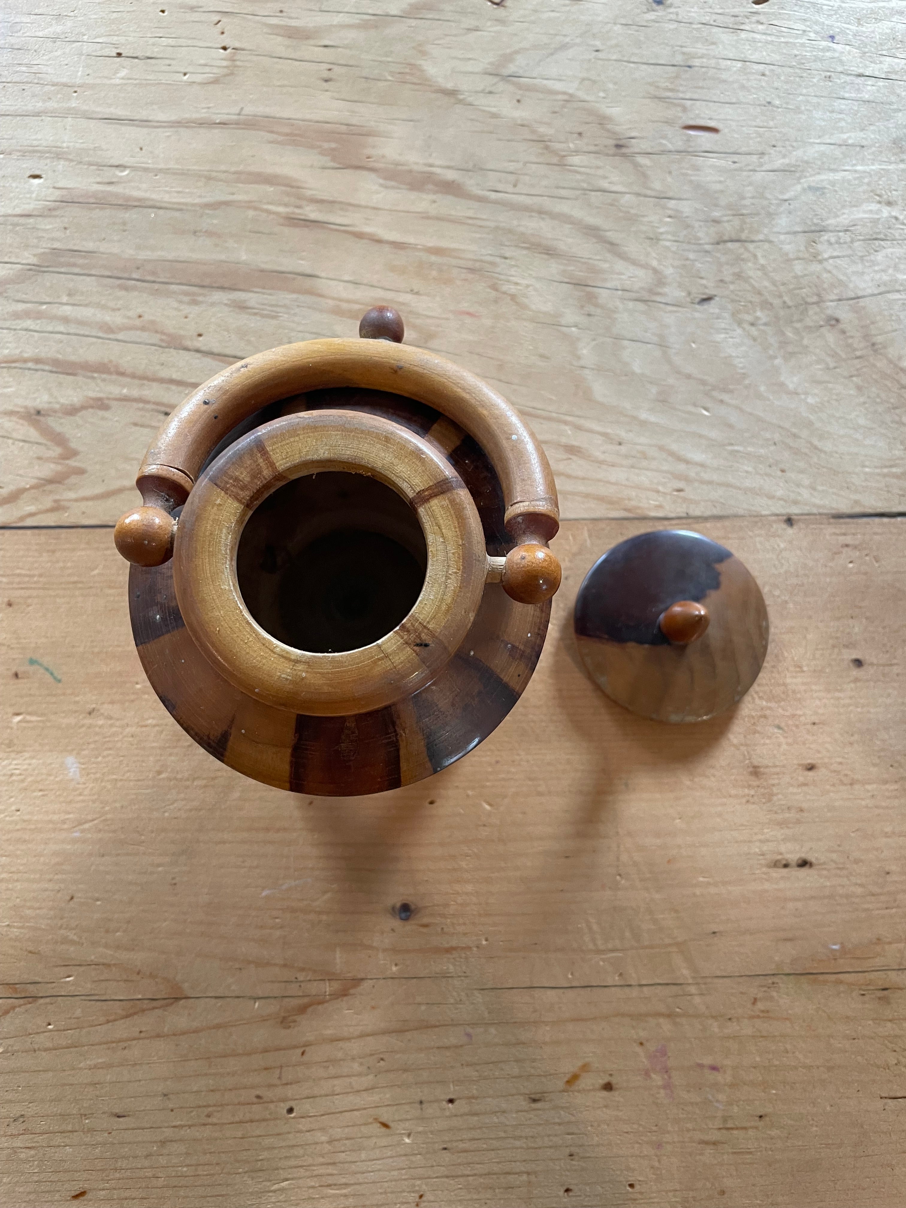 Unique Wooden Cannister