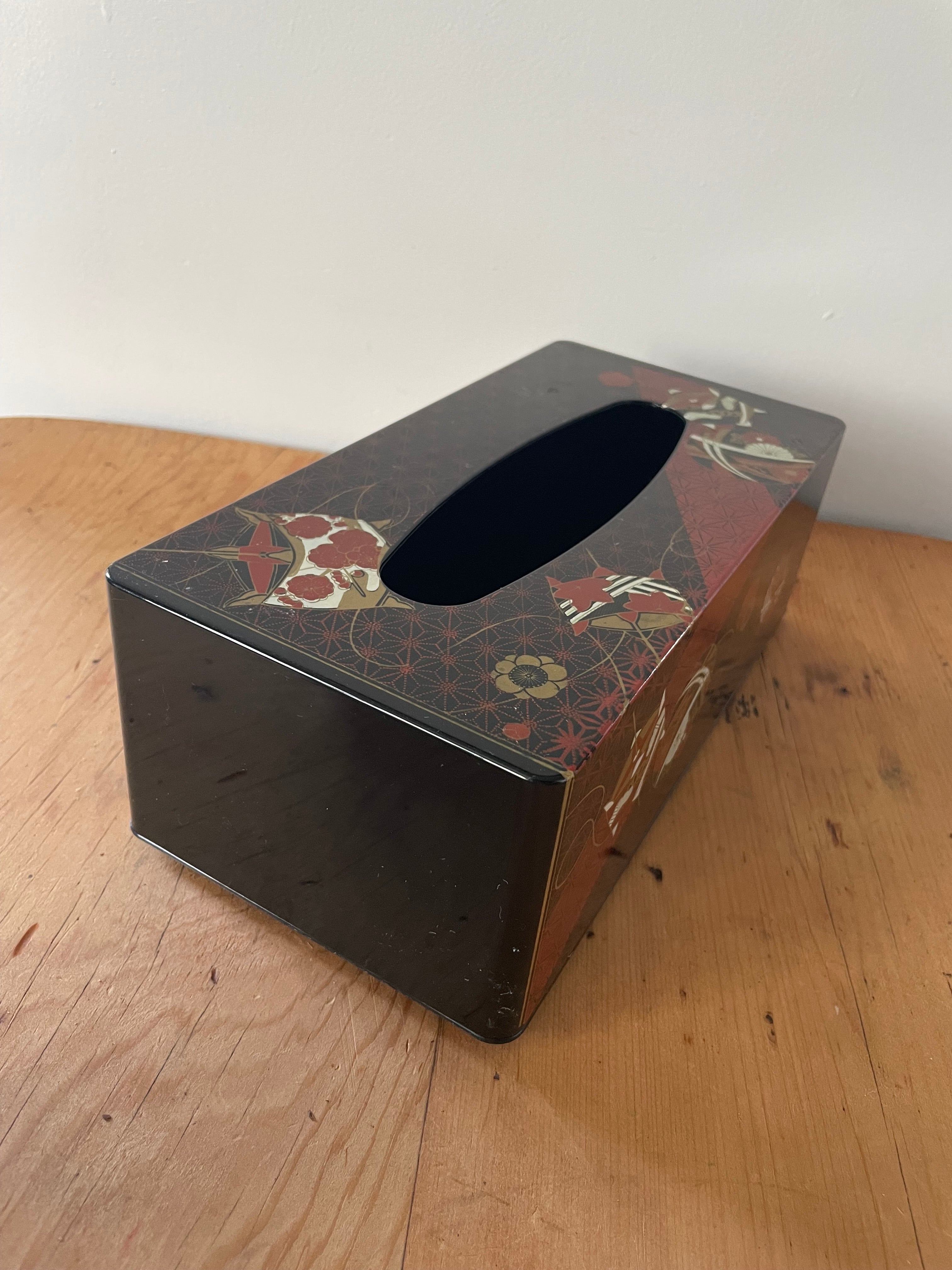 Vintage Japanese Lacquerware Tissue Box