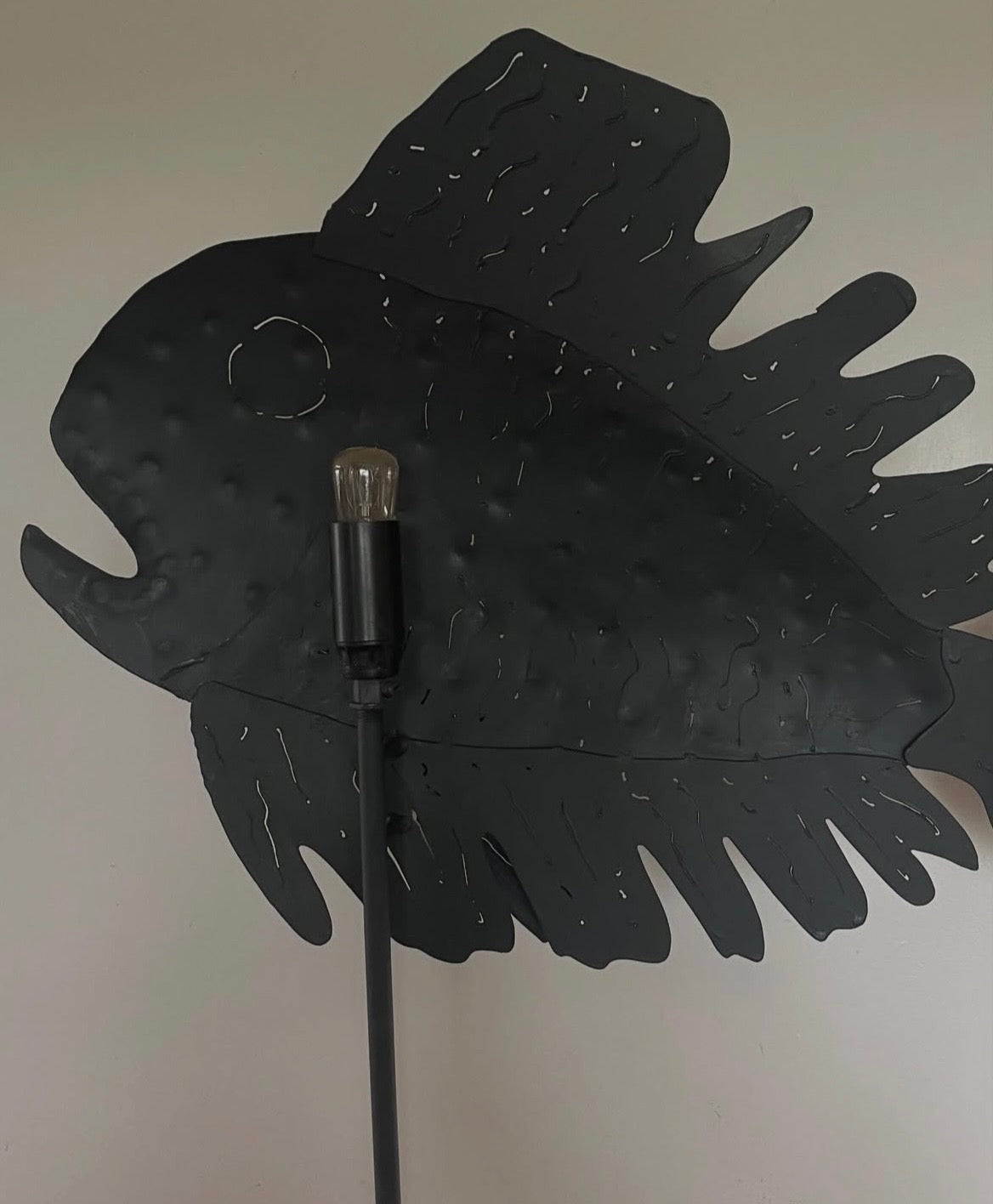 Metalwork Fish Sculpture Lamp