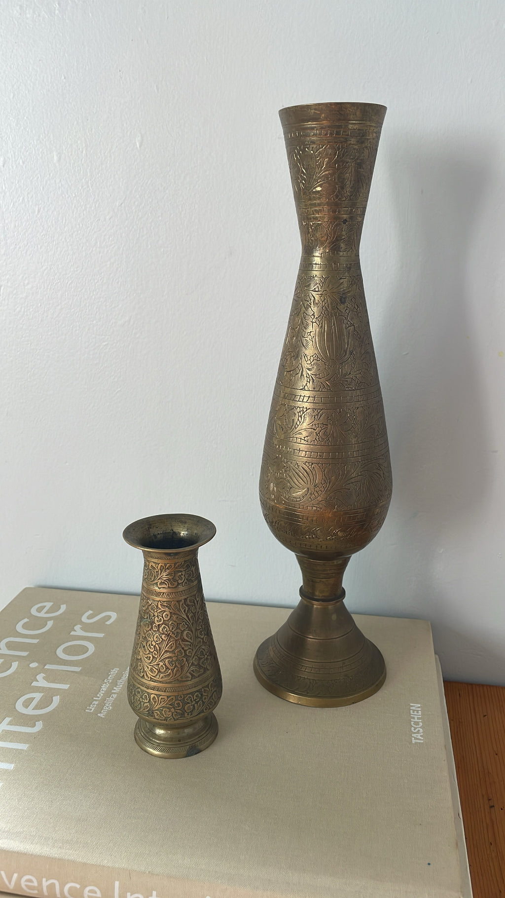 Pair Of Vintage Brass Vessels