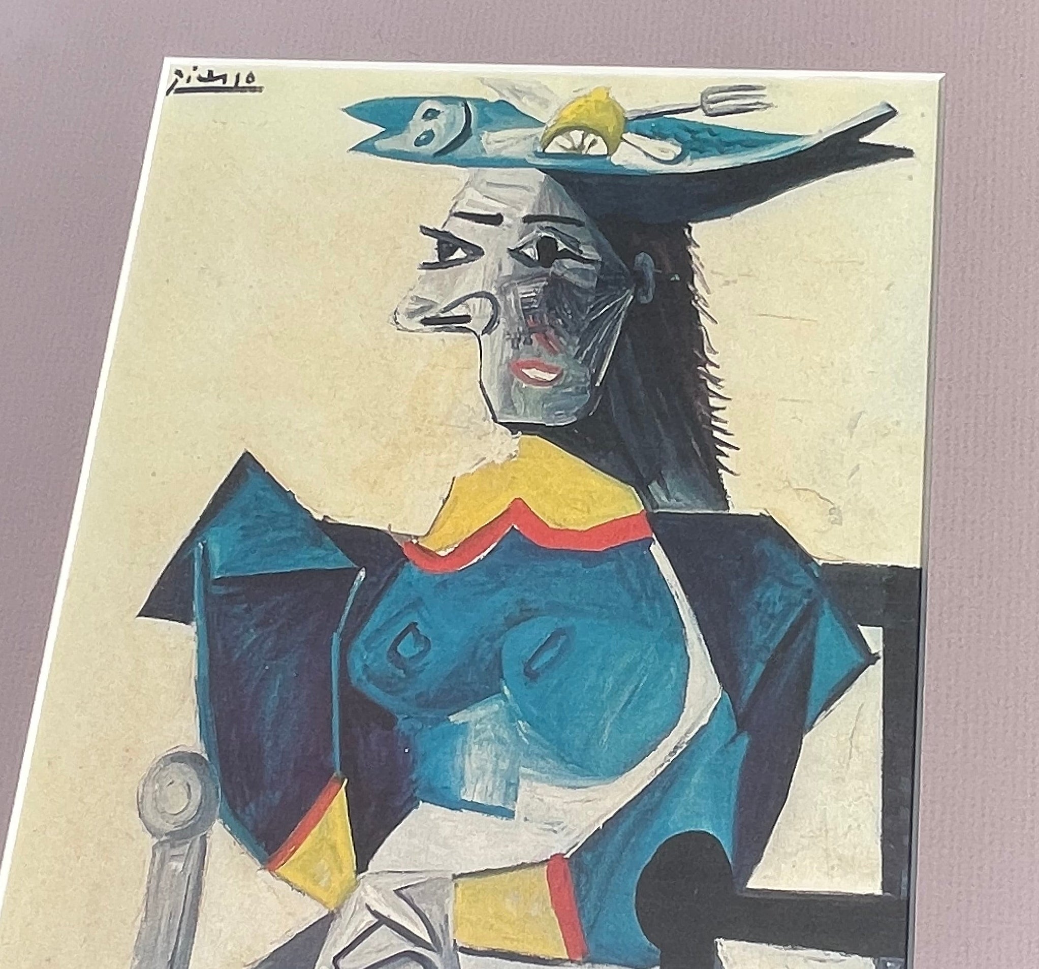 Picasso 'Woman With Fish Hat' Print