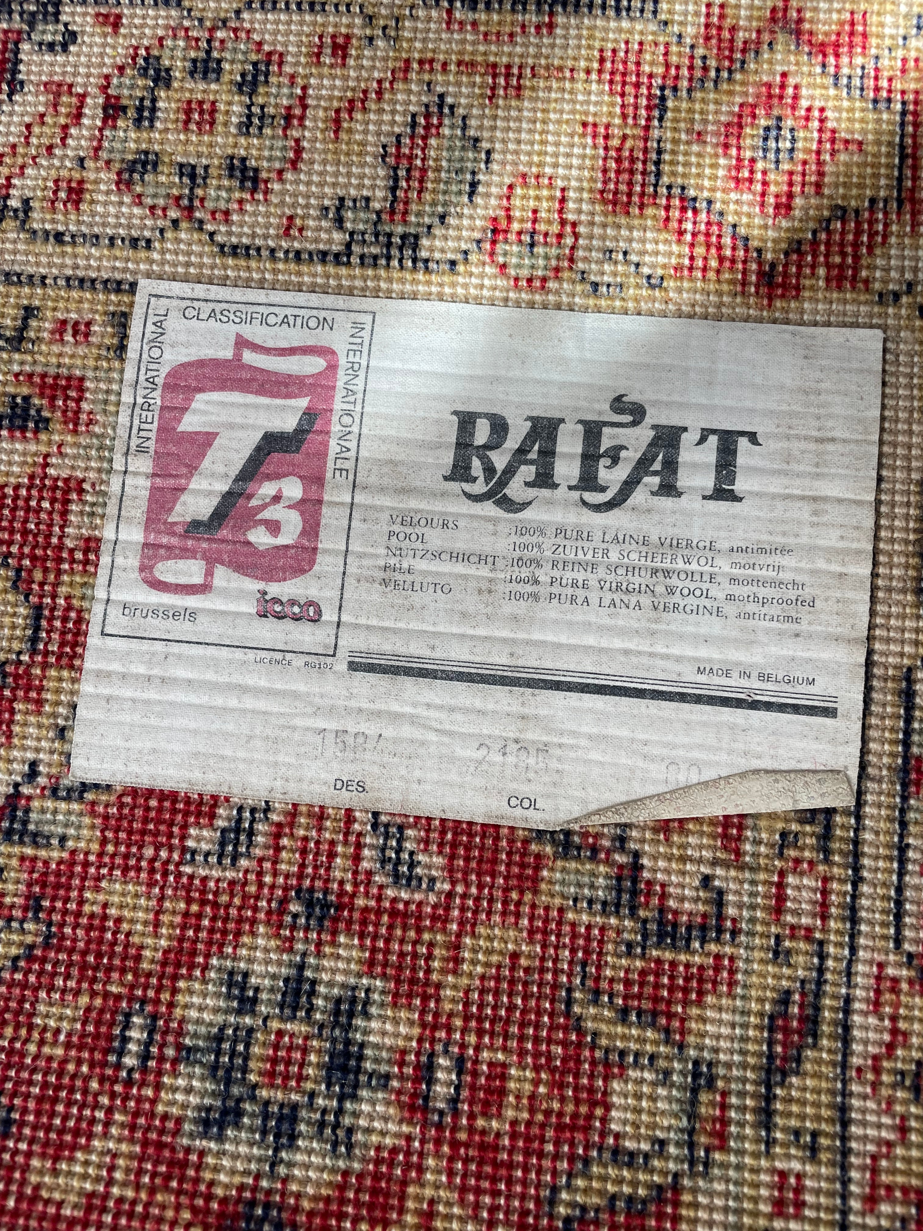 Vintage Belguim Rafat Wool Rug