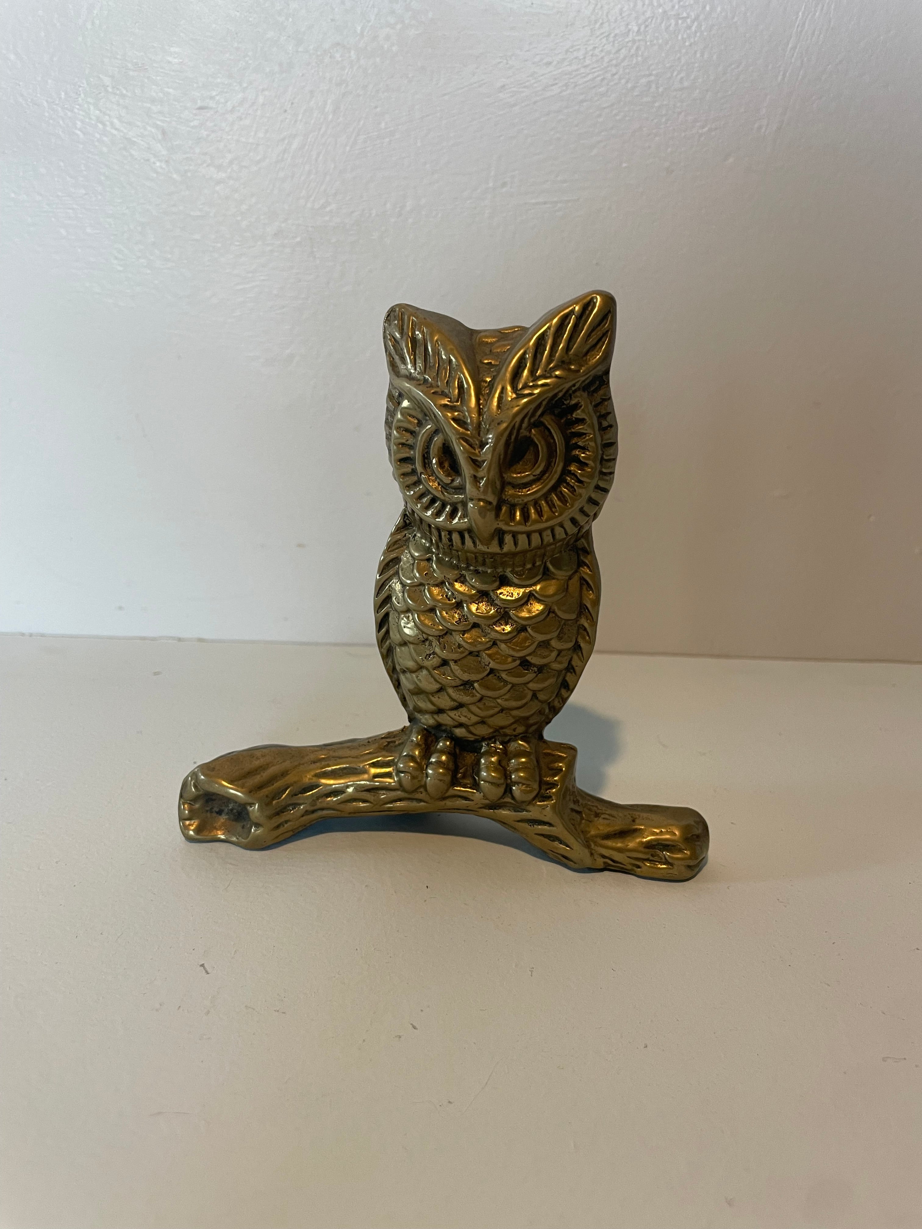 Brass Owl Figurine