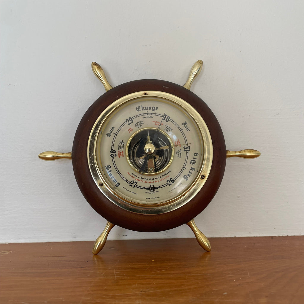Vintage English Weather Barometer