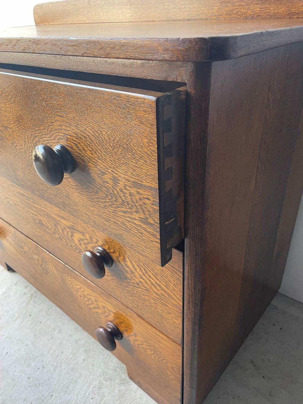 Folk Art Oak Dresser