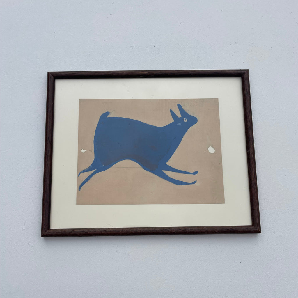Blue Rabbit Print