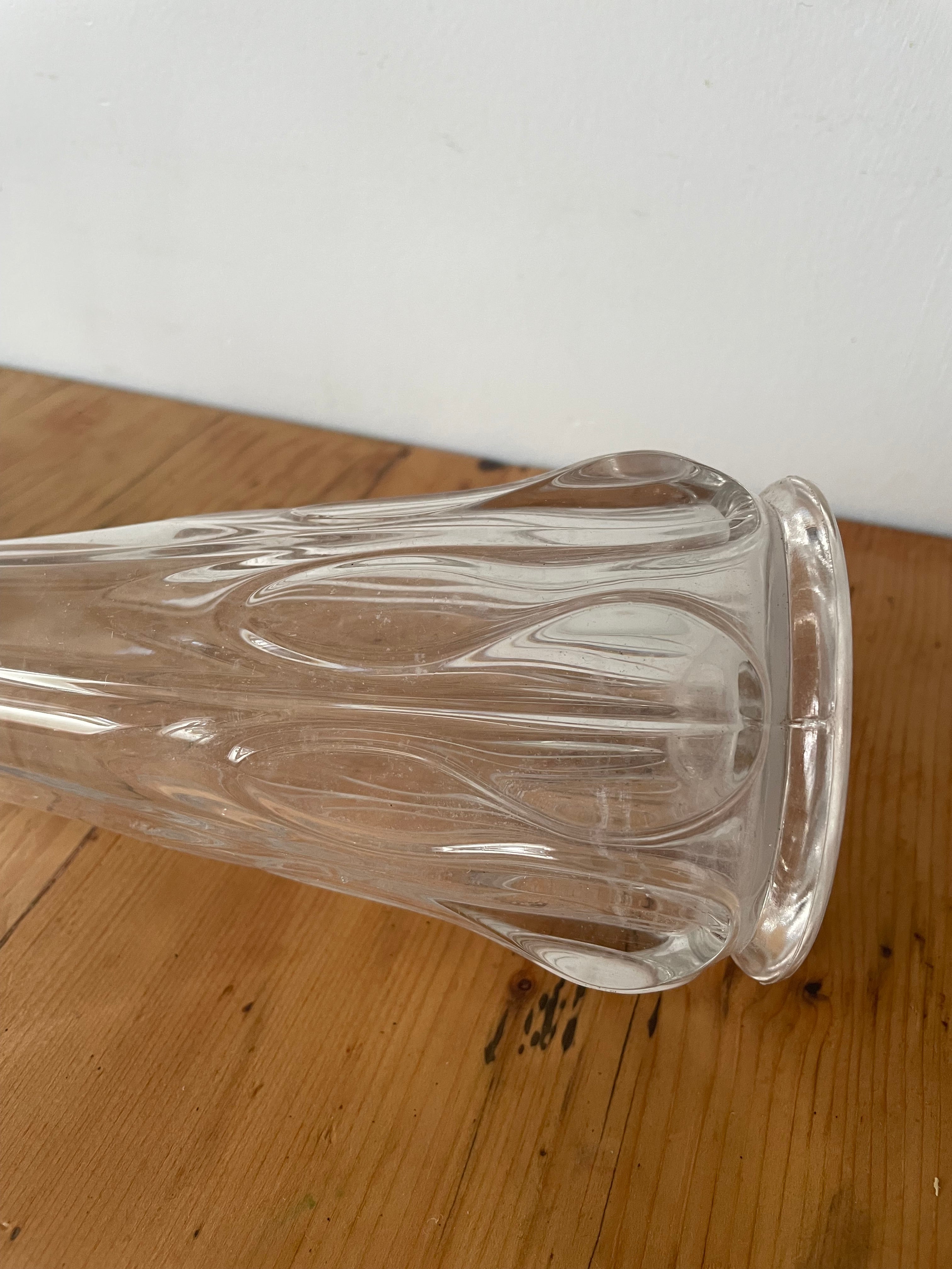 Clear Glass Swung Vase