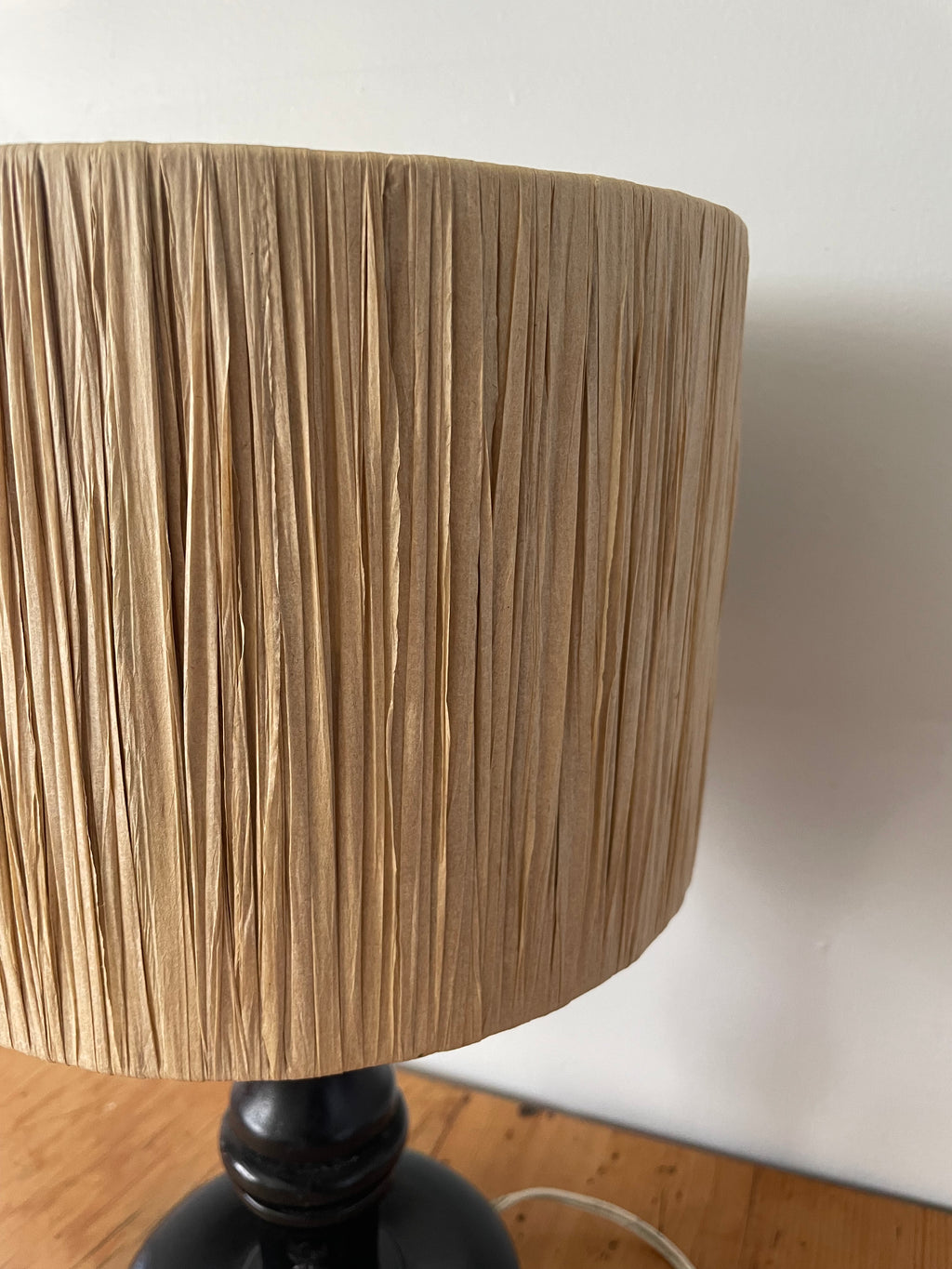 Vintage Lamp With Raffia Shade