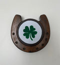 Wooden Horse Shoe And Four Leaf Clover