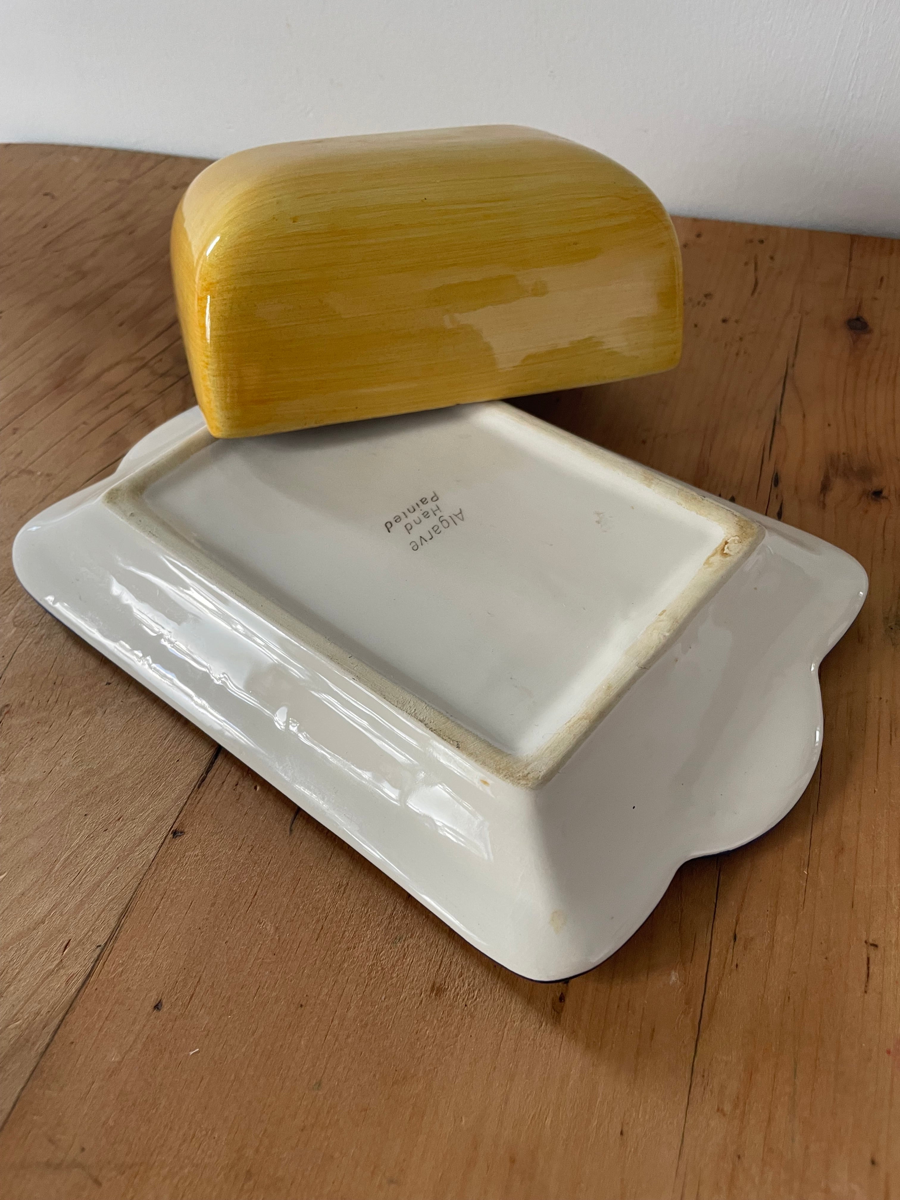 Handpainted Algave Butter Dish
