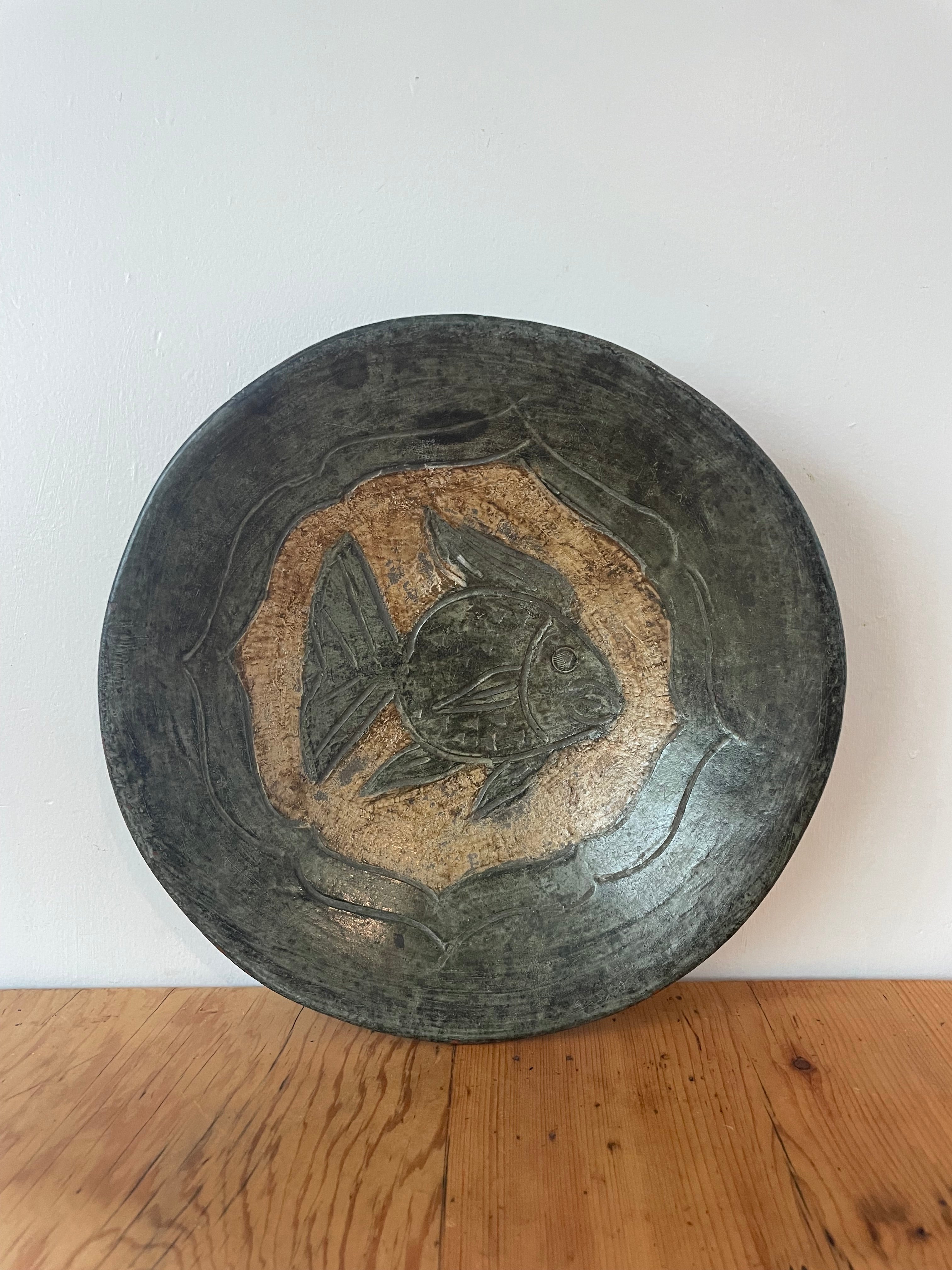 Vintage Studio Pottery Fish Dish