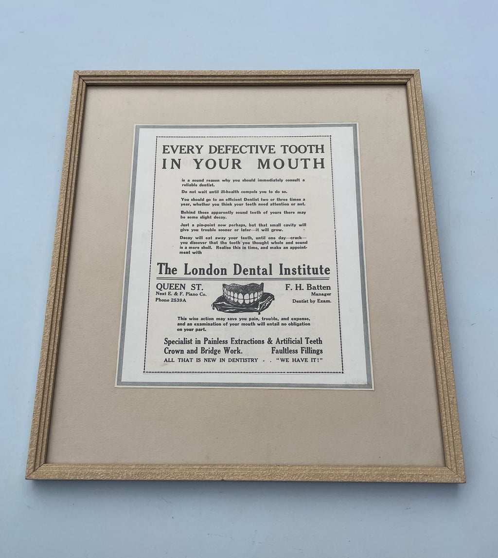 Antique Dentist Advert