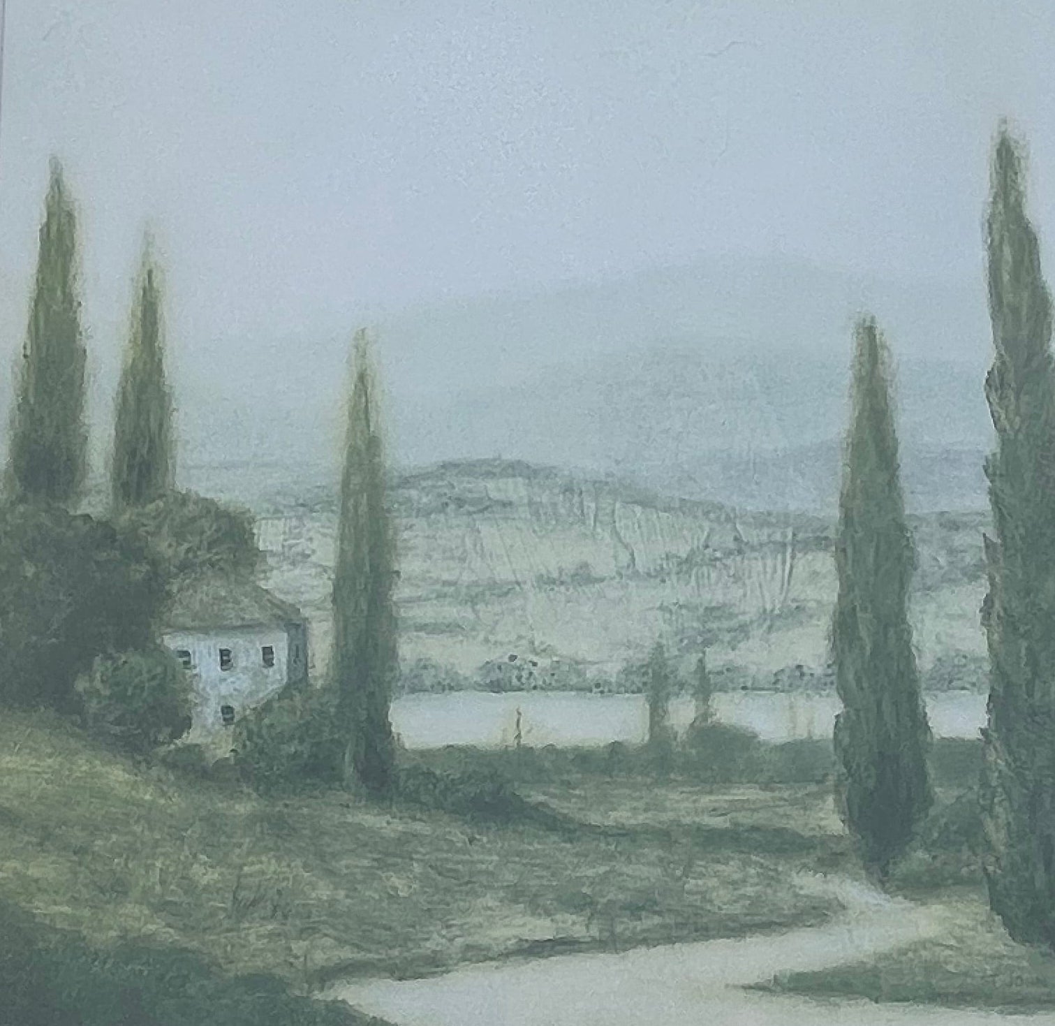 Landscape With Cypress Trees
