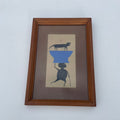 Cat on Blue Bowl Print