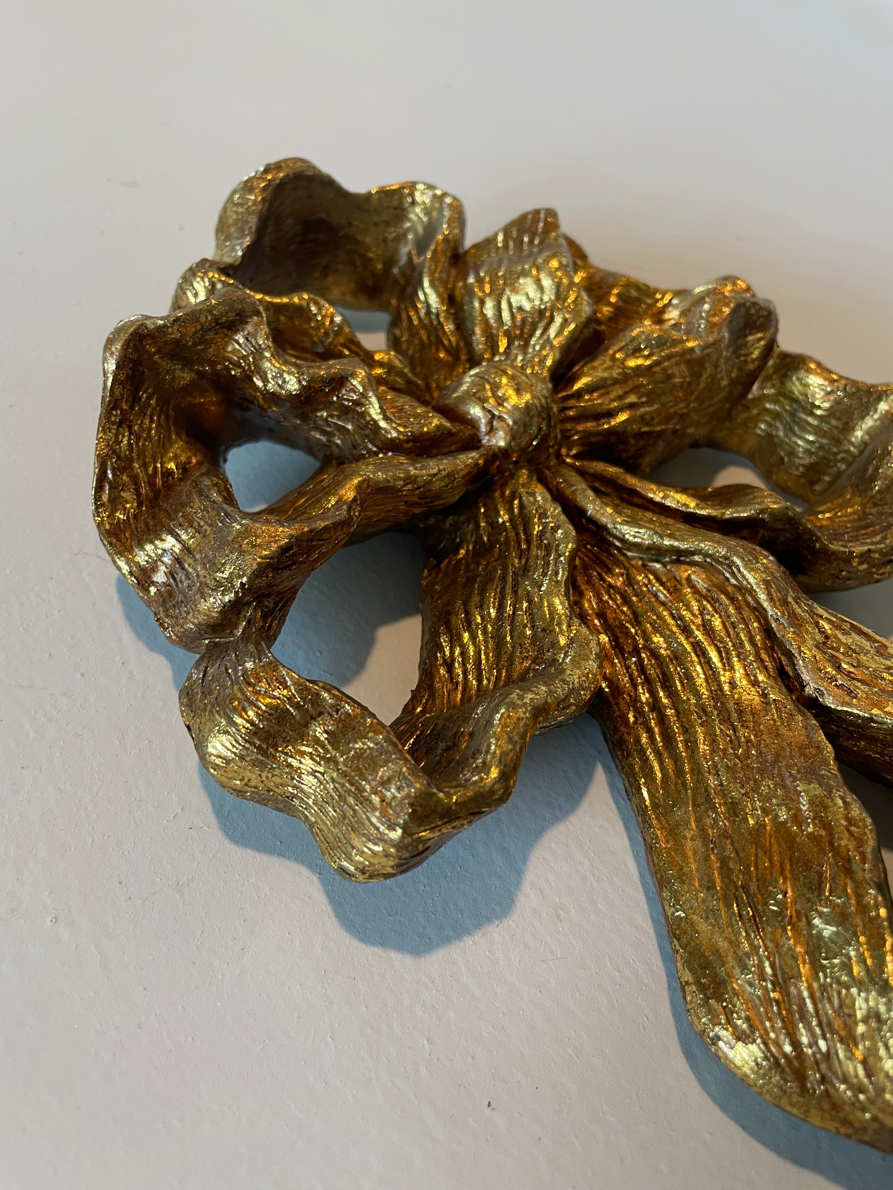 Gold Gilt Wall Hung Bow