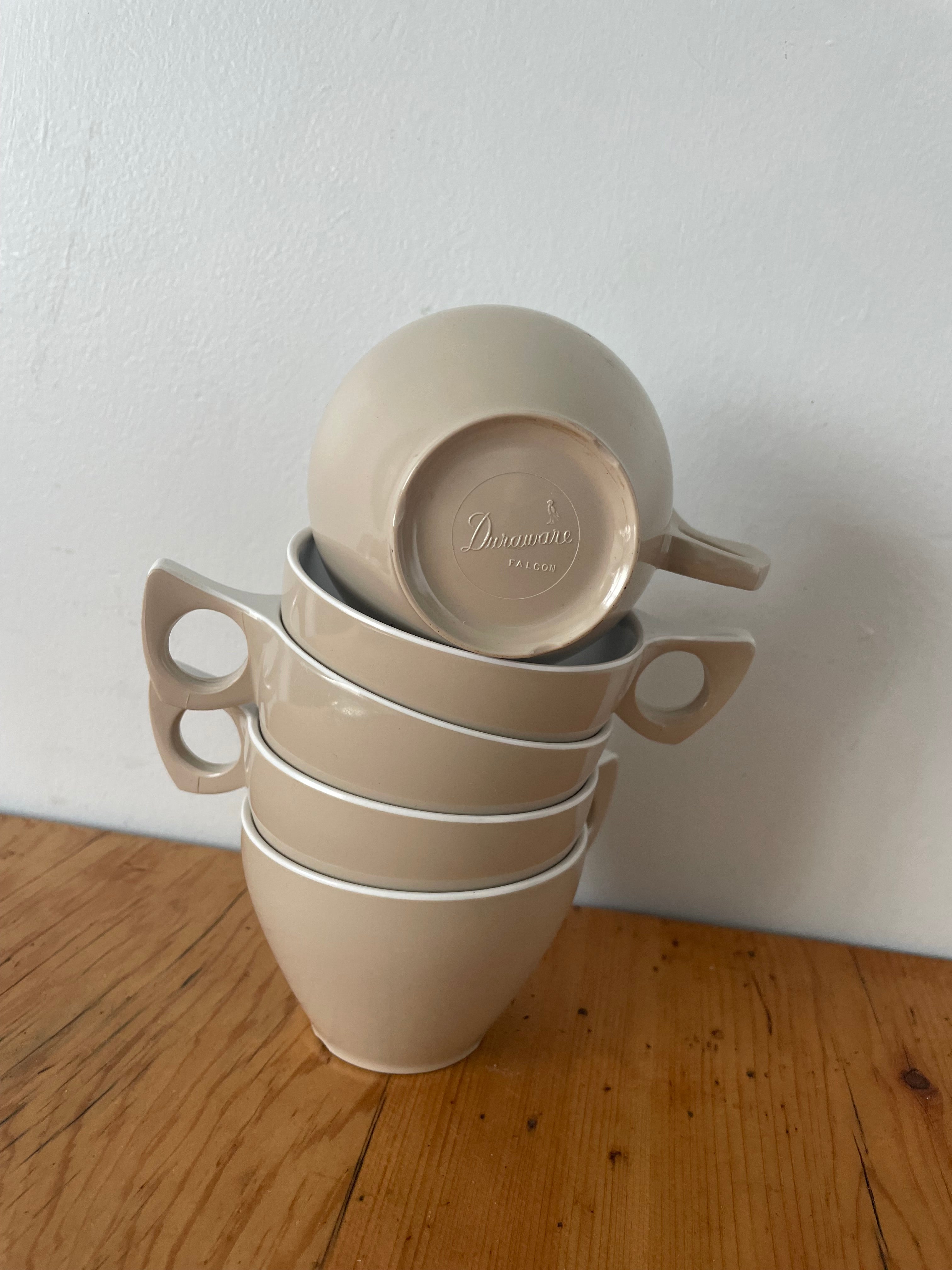Mid Century Duraware Falcon Cup Set