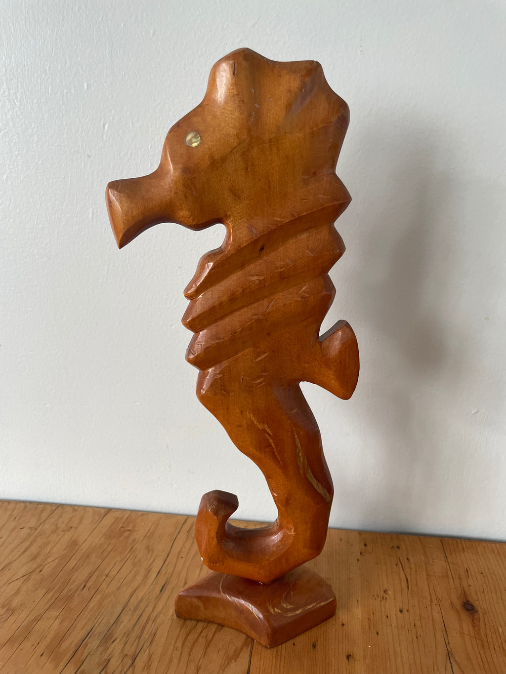 Carved Wooden Seahorse