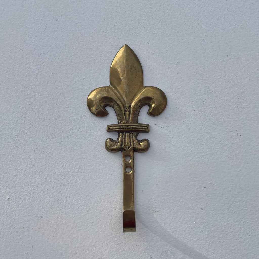 Fleur-De-Lis Brass Hook