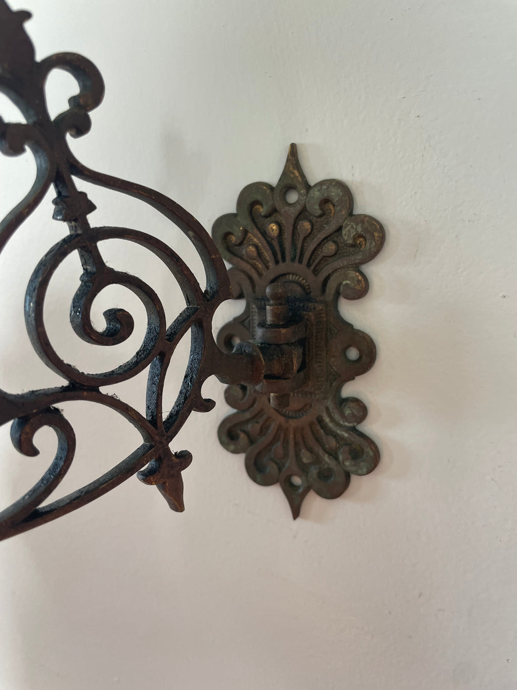 Victorian Gothic Brass Wall Sconce