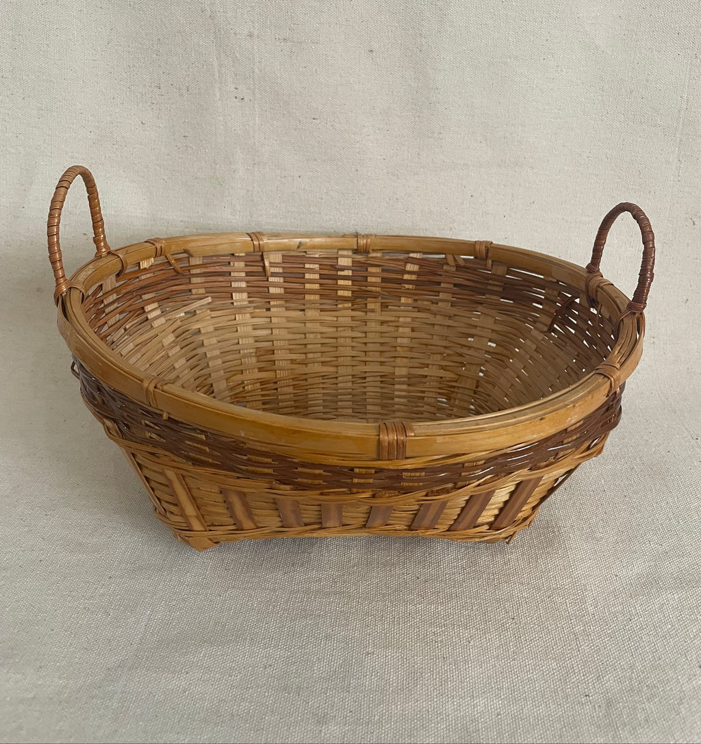 Vintage Double Handled Basket