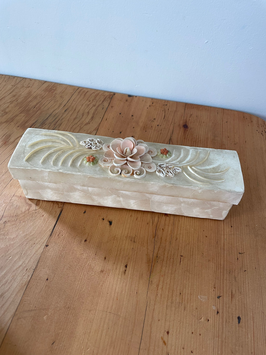 Vintage Capiz Box With Lid