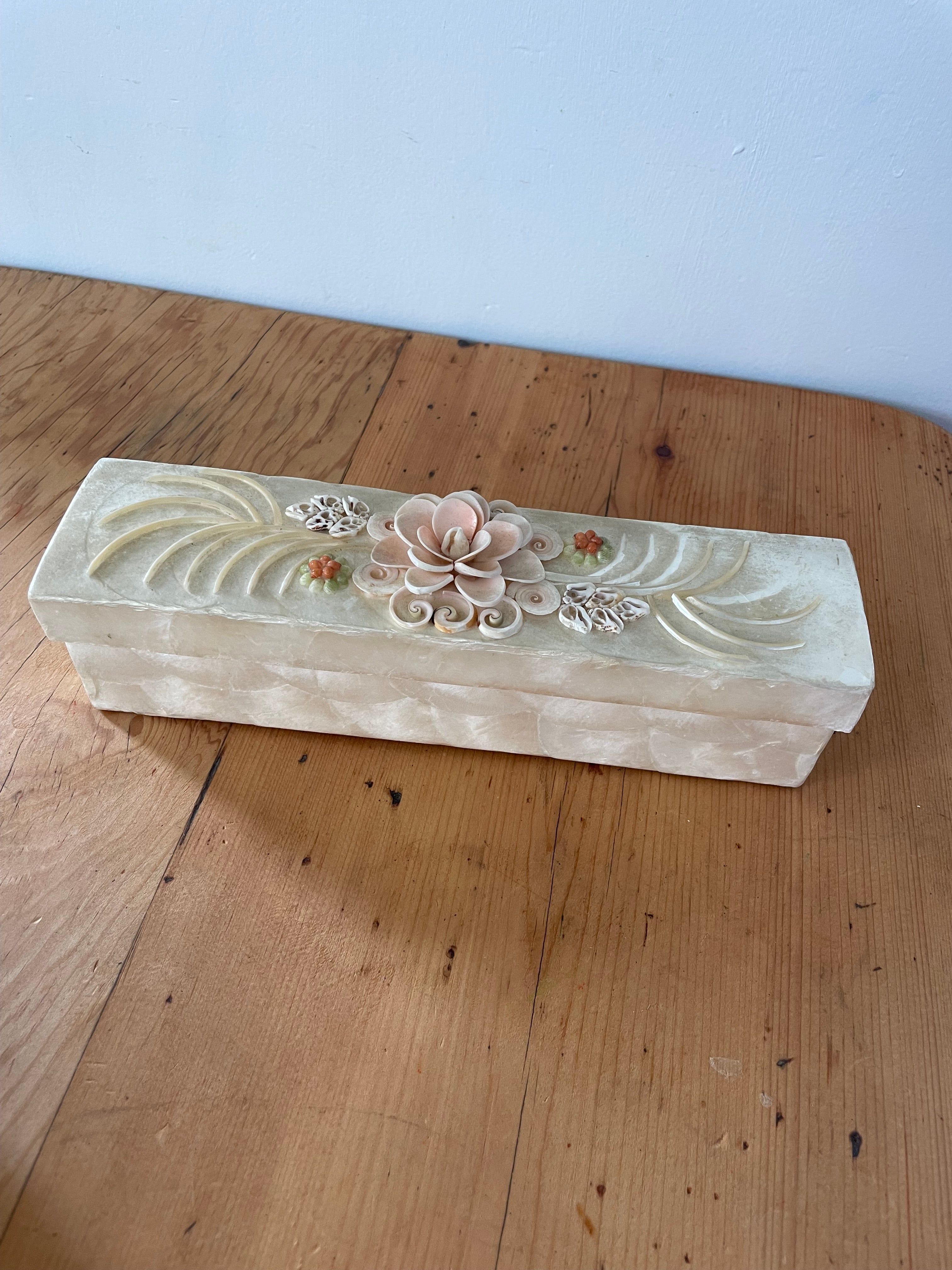 Vintage Capiz Box With Lid