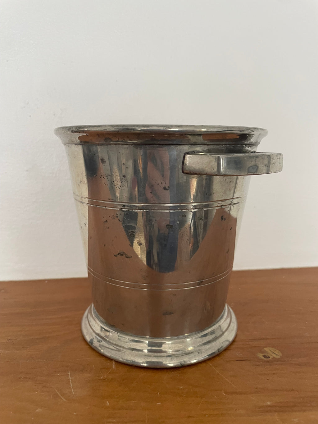 Mid Century Pewter Ice Bucket