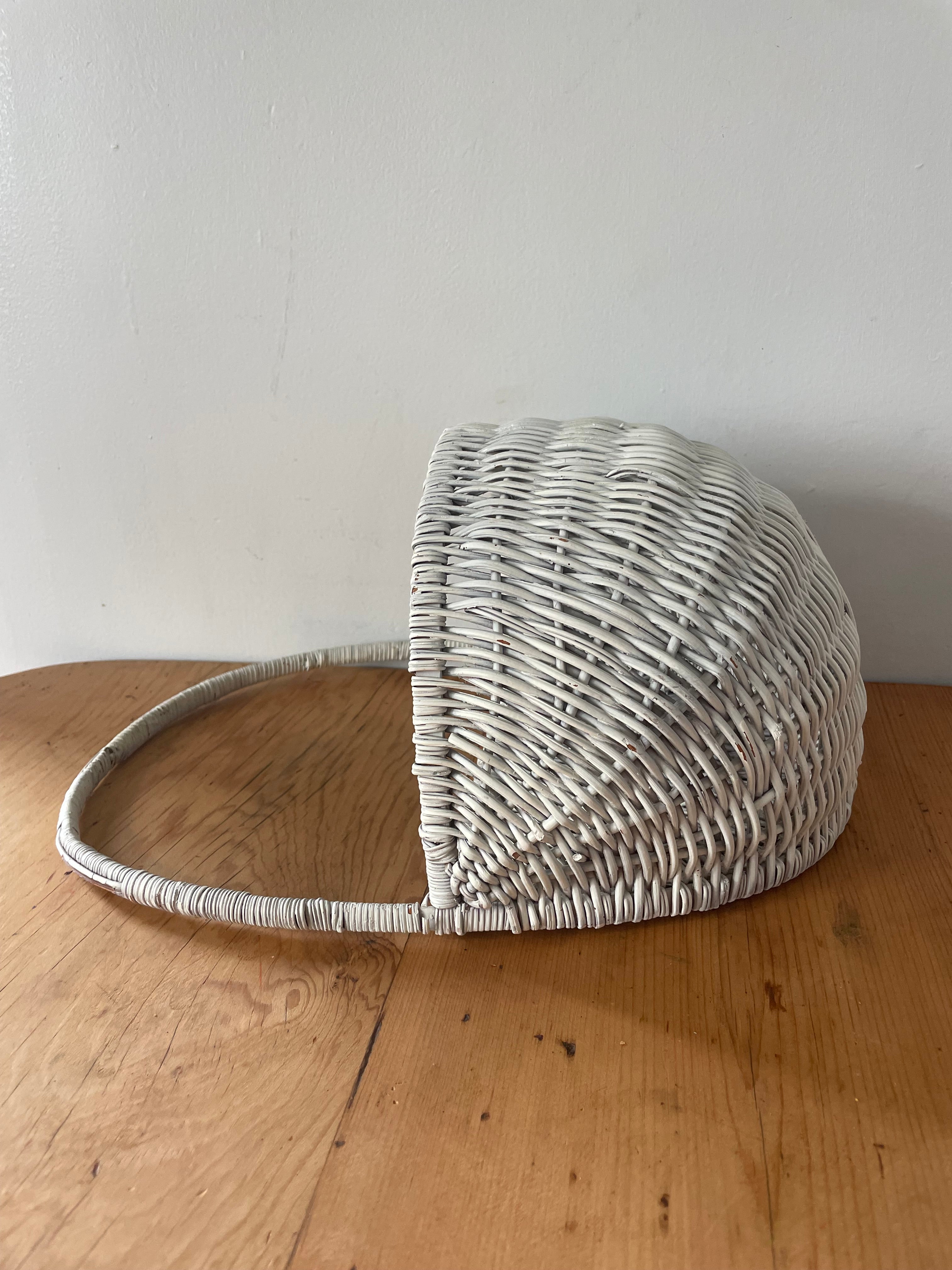 Vintage Cane Wall Basket