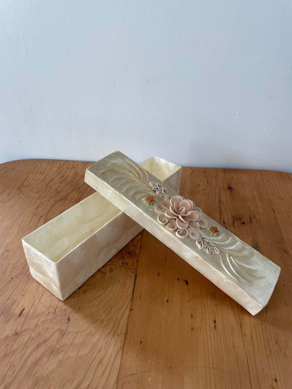 Vintage Capiz Box With Lid