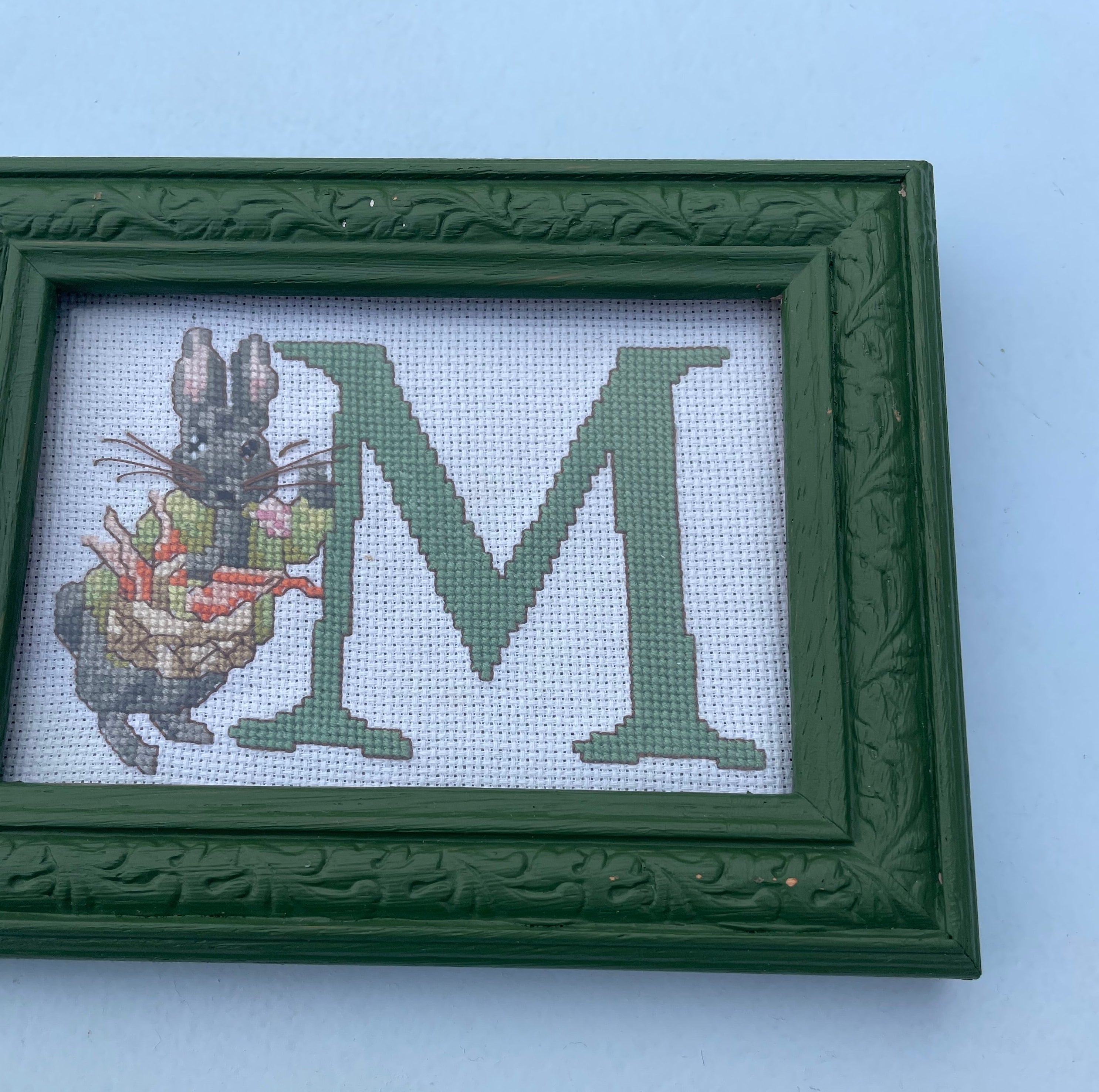 Letter M Rabbit Embroidery
