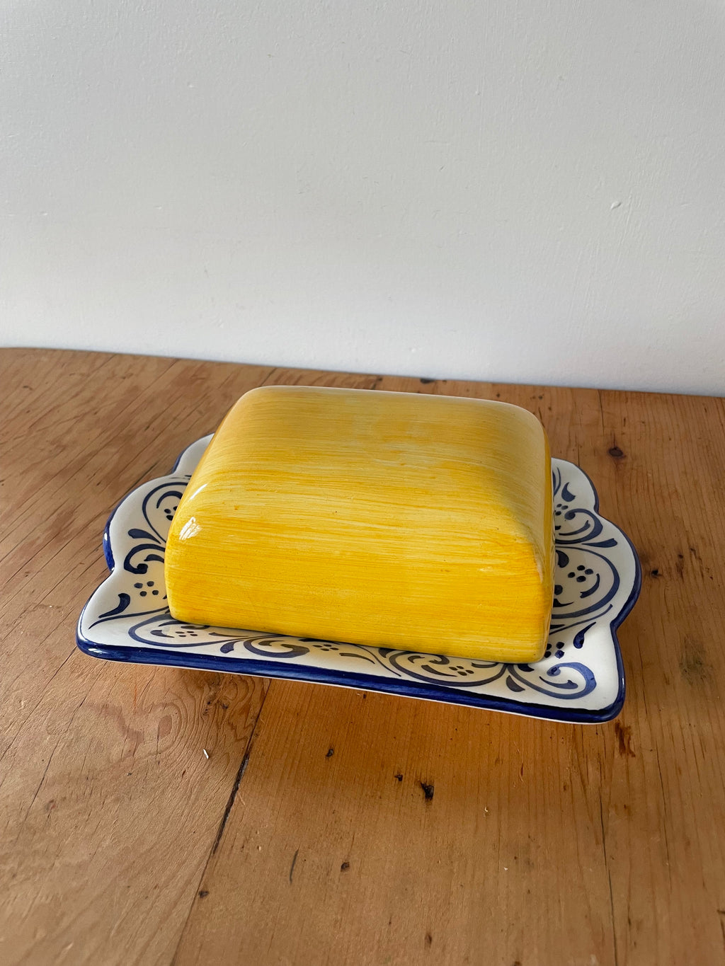 Handpainted Algave Butter Dish