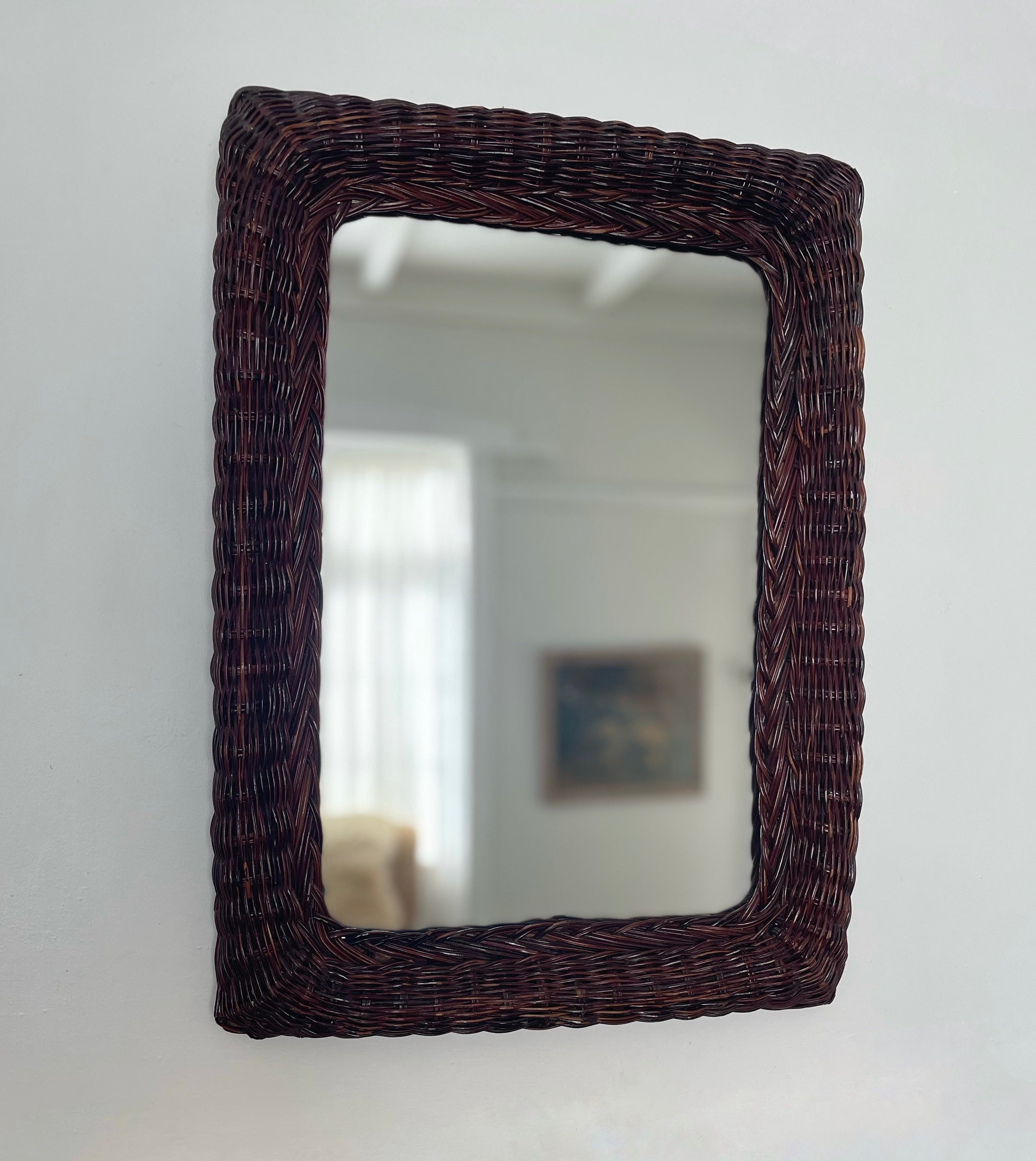 Vintage Rattan Mirror