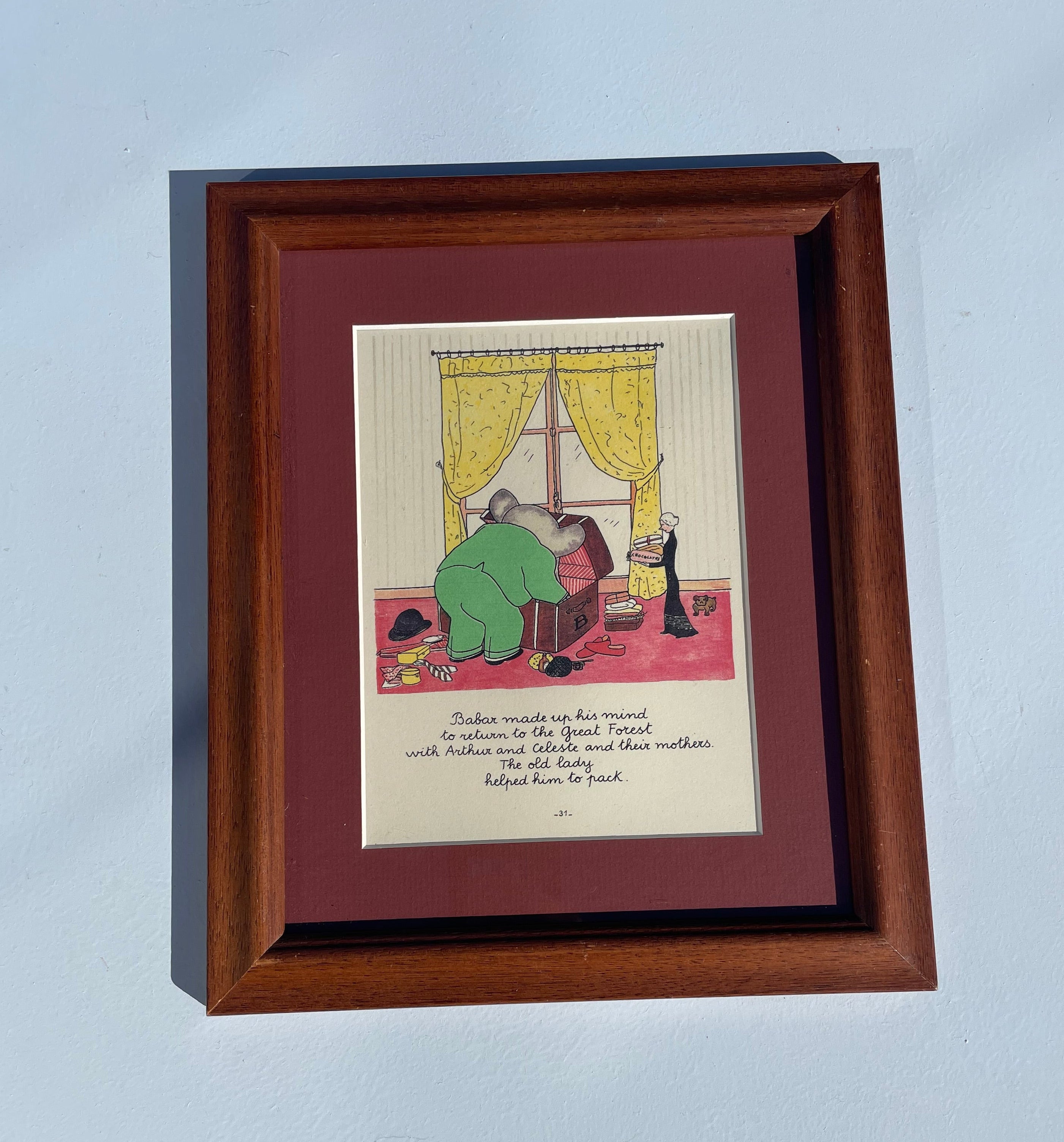 Babar The Elephant Packing Print