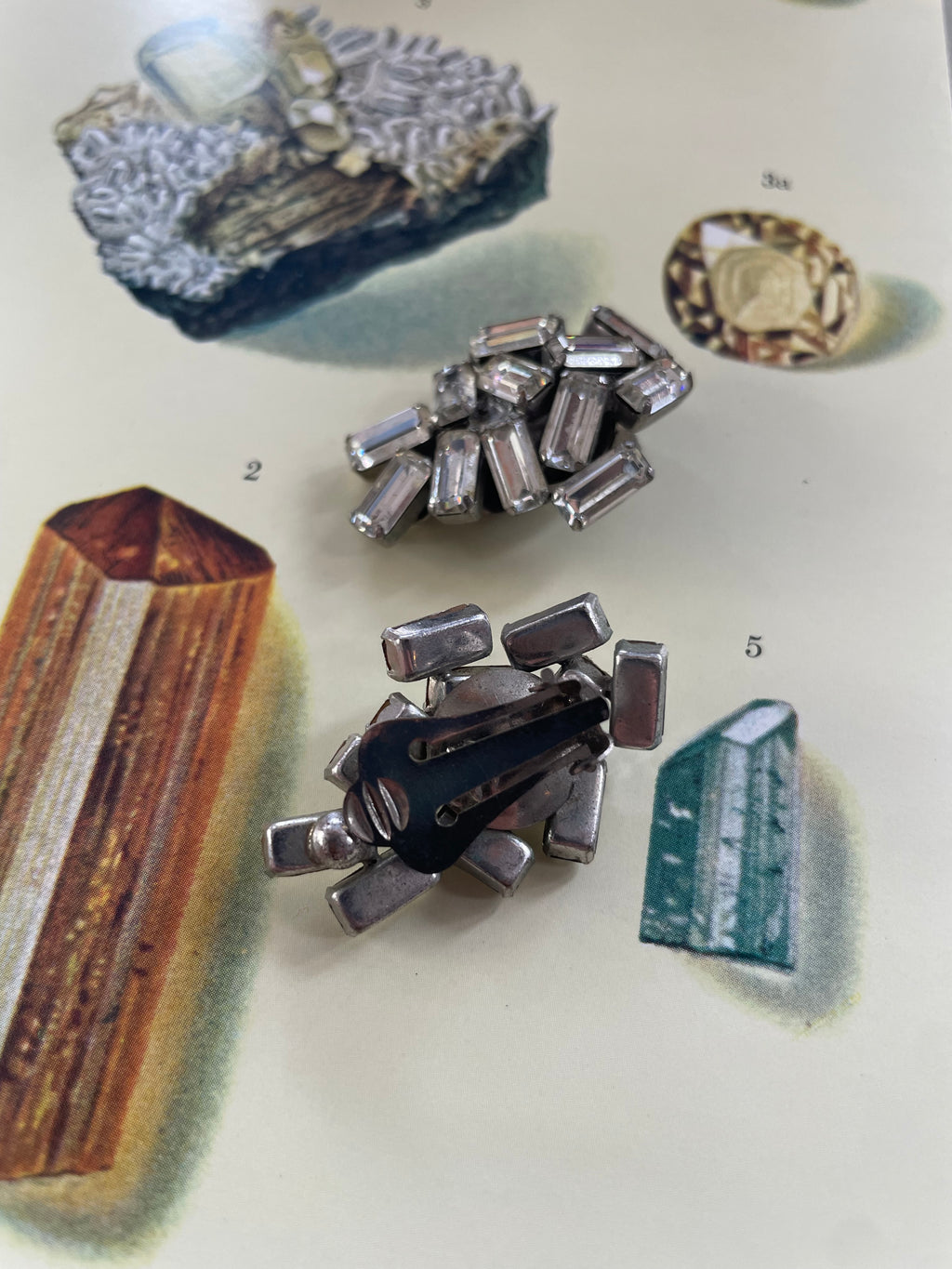 Diamante Clip On Earrings