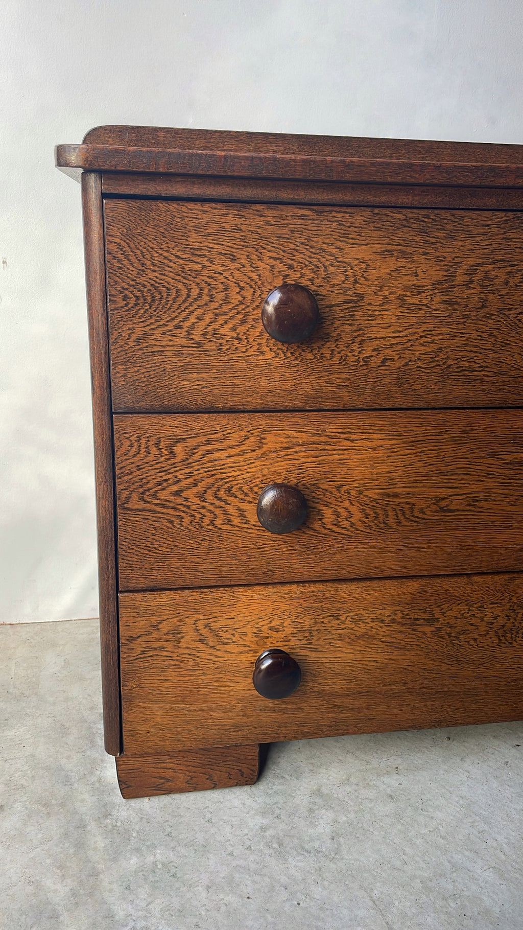 Folk Art Oak Dresser
