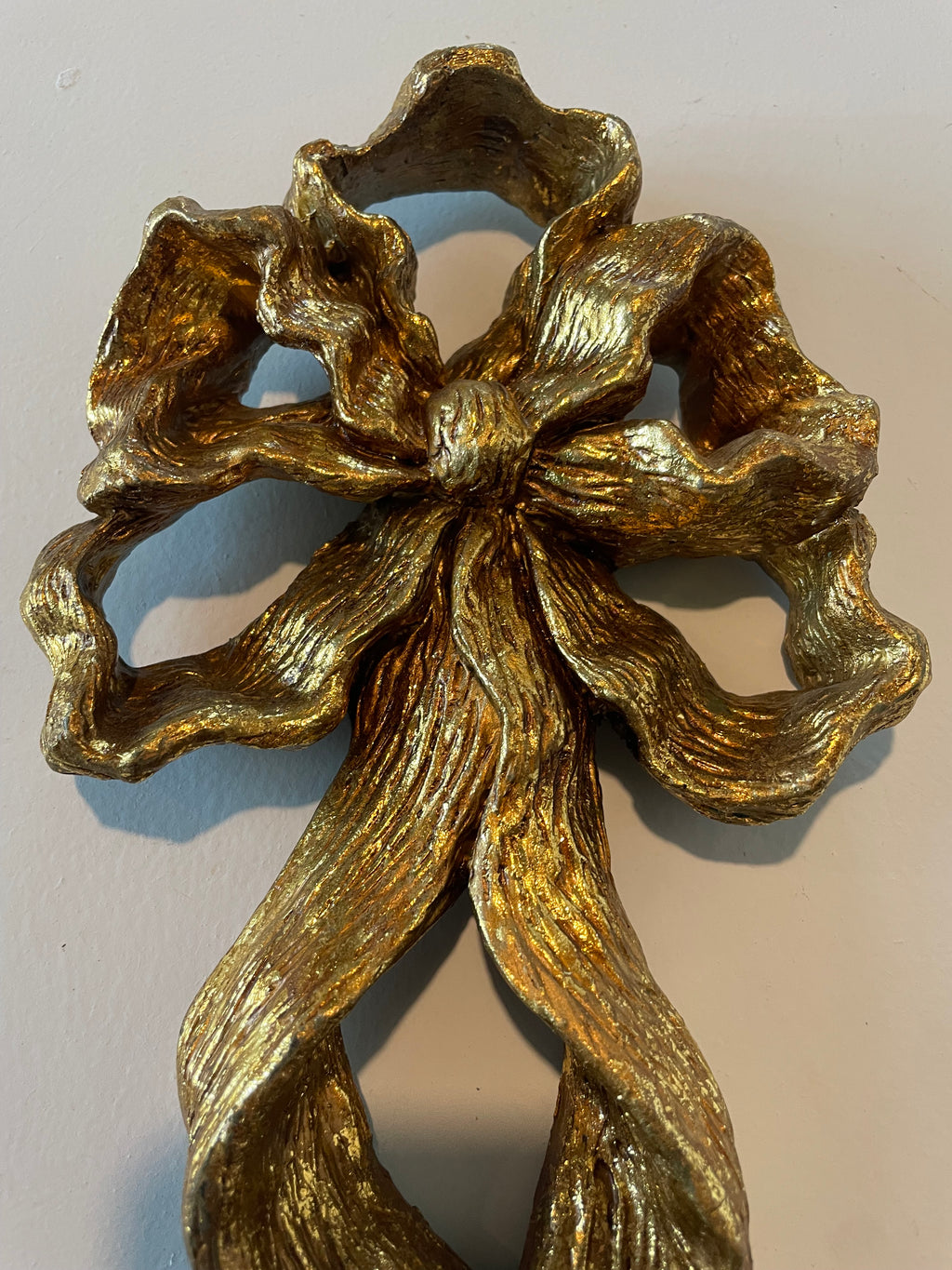Gold Gilt Wall Hung Bow