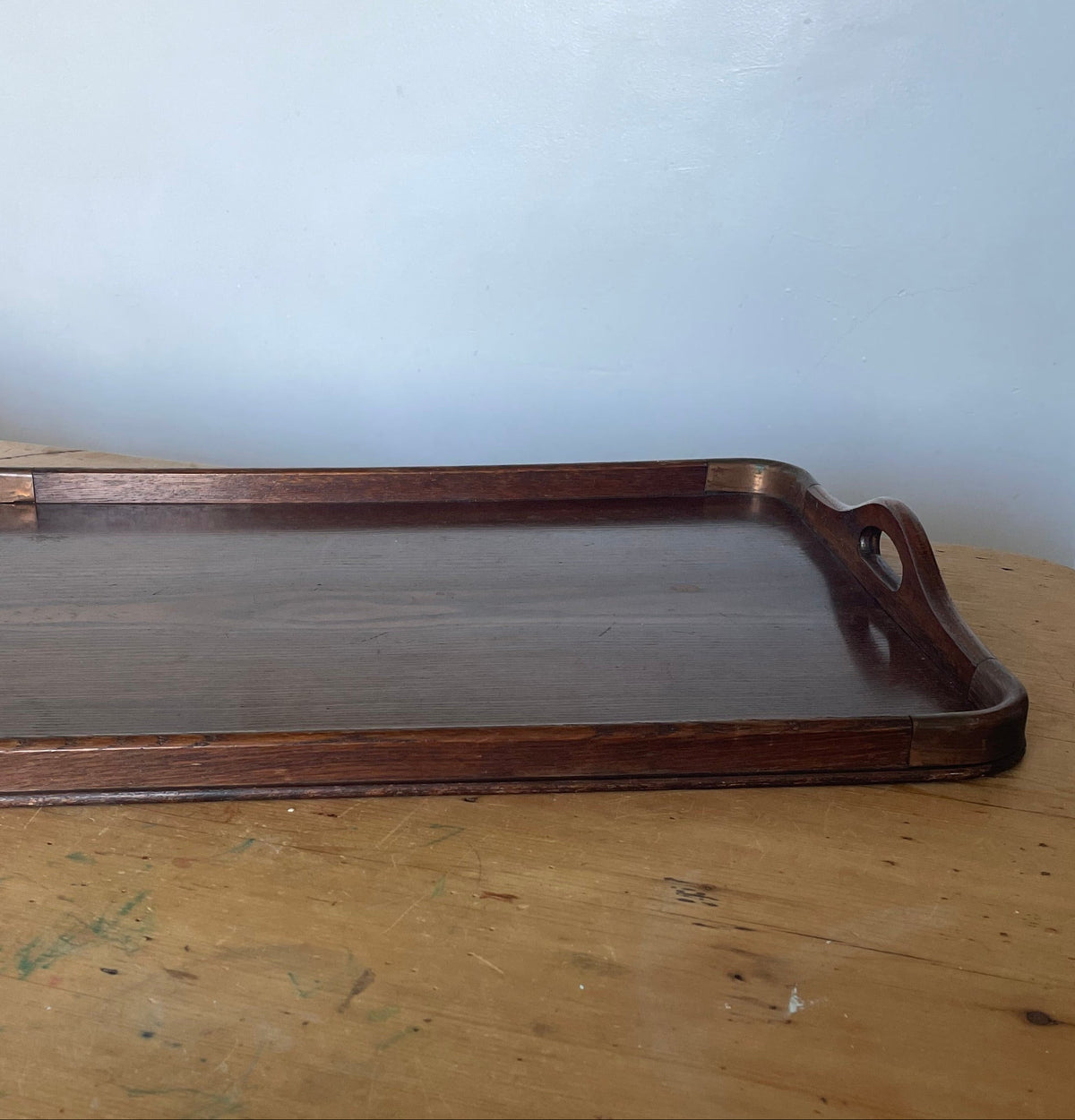 Vintage Oak And Copper Tray