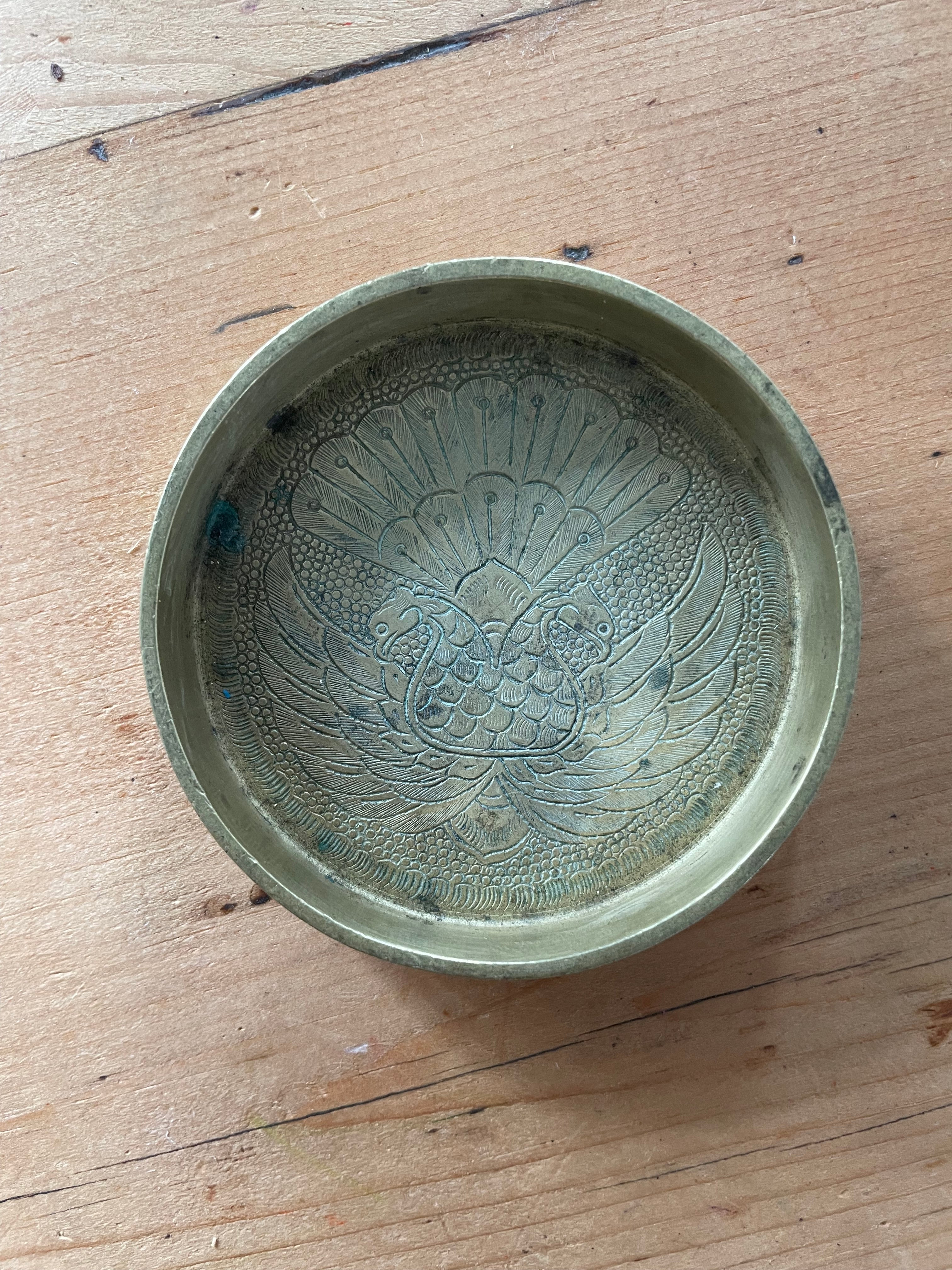 Brass Phoenix Dish