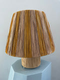 Mustard Stripe Raffia Lamp