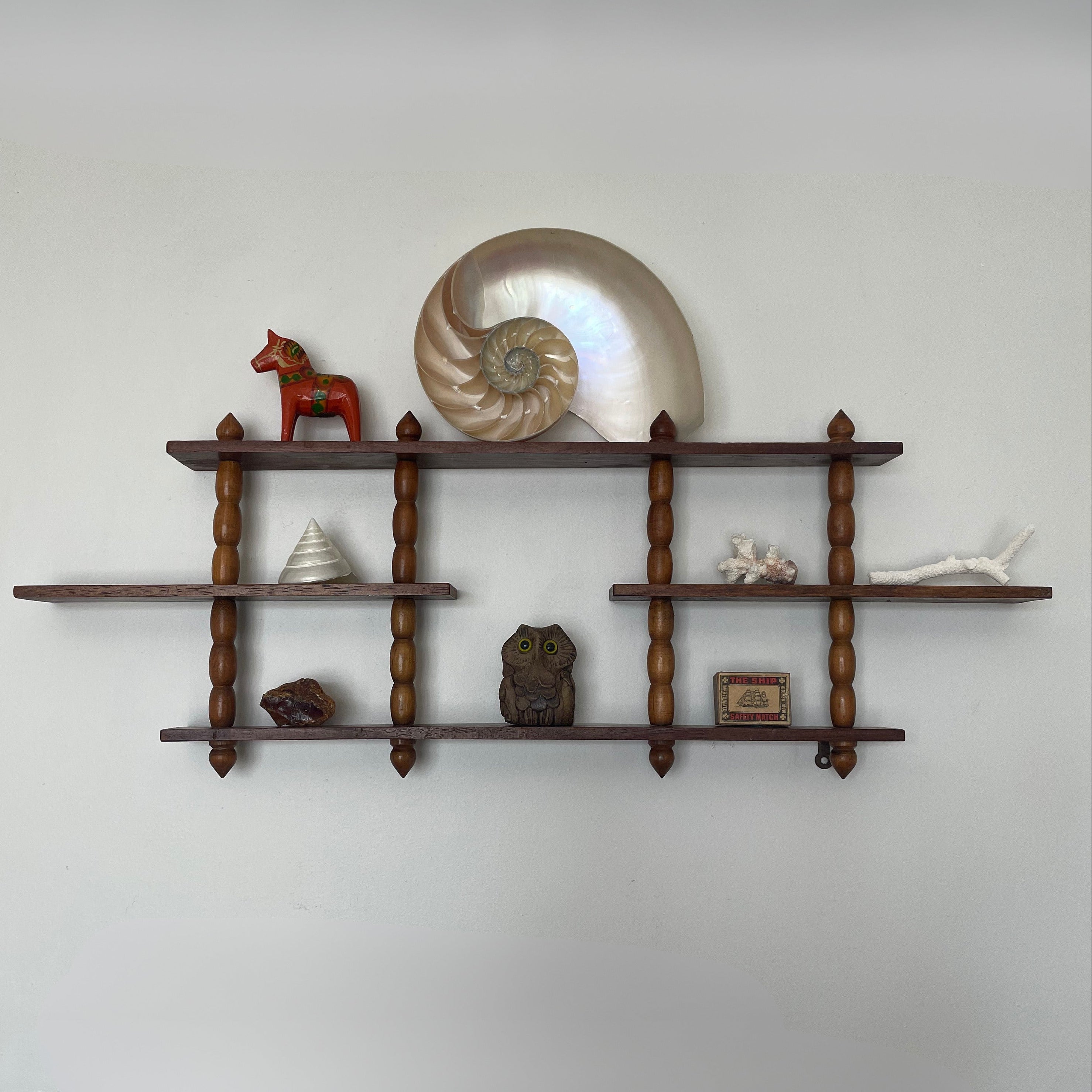 Mid Century Wooden Shelf - EMPTY