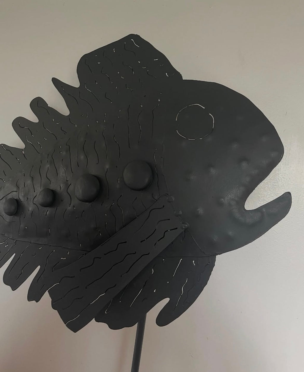 Metalwork Fish Sculpture Lamp