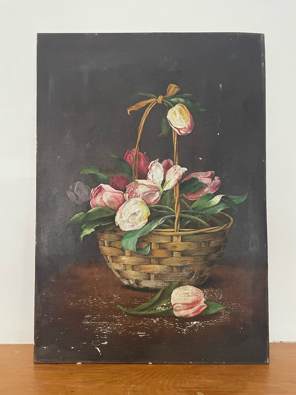 Antique Painting Tulips 1926