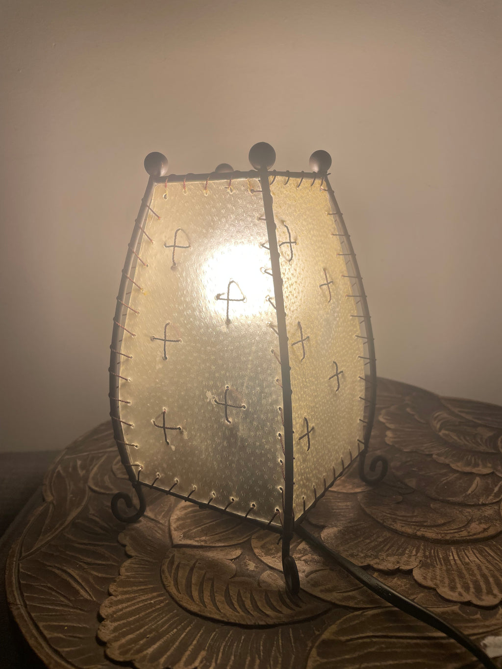 Vintage Spiral Foot Lamp
